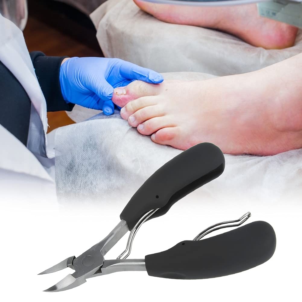 Professional Stainless Steel Nail Clippers for Thick & Ingrown Nails - Pointed Tip Pedicure Tool for Paronychia Care | Perfect Manicure & Pedicure Gift Set for Home & Salon Use