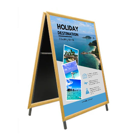 48x60 Wooden A-Frame Sign Holder with 1 1/4