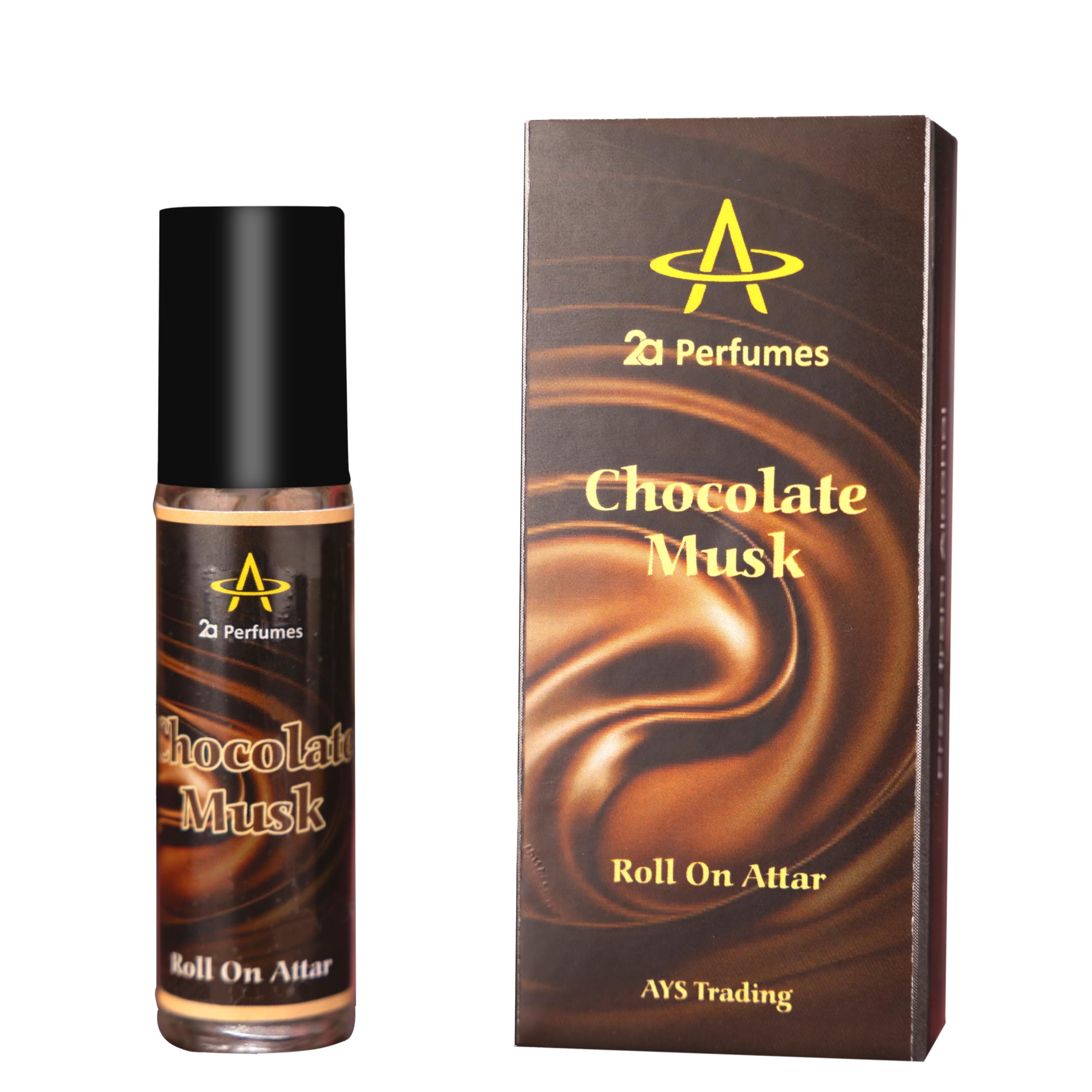 AYS Trading Chocolate Attar Perfume for Men - Long Lasting Chocolate Musk Fragrance Oil (8ml) | Premium Arabian Perfume for Date Nights, Special Occasions & Daily Wear