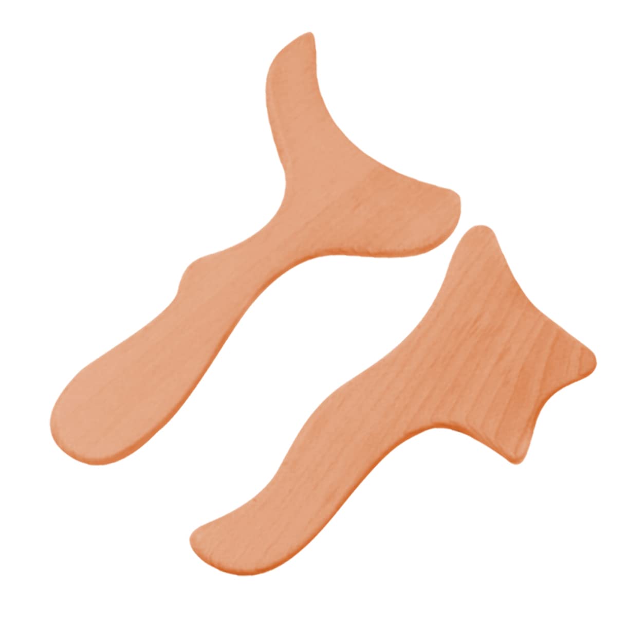 OHPHCALL 2-Pack Wooden Gua Sha Scraper Tools for Body Massage & Relaxation - Handheld Muscle Relief, DIY Body Scraping, and Household Use - Perfect for Pain Relief, Spa Days, and Self-Care Routines