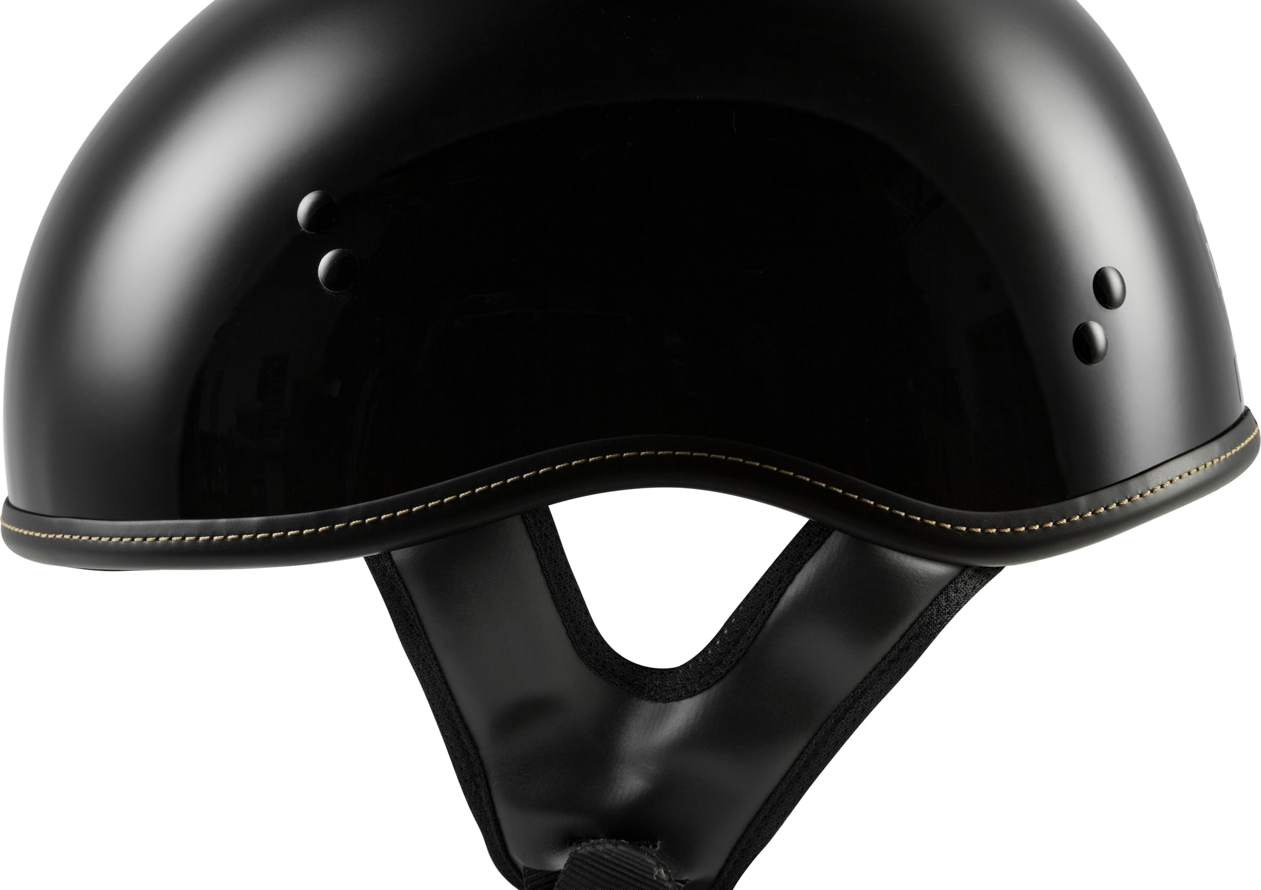 HIGHWAY 21 0.357 Motorcycle Half Helmet - DOT Approved ABS Shell, Dual D-Ring Chin Strap for Safety - Black Motorcycle Helmet for Men & Women - Perfect for Cruiser, Chopper & Street Bike Riders