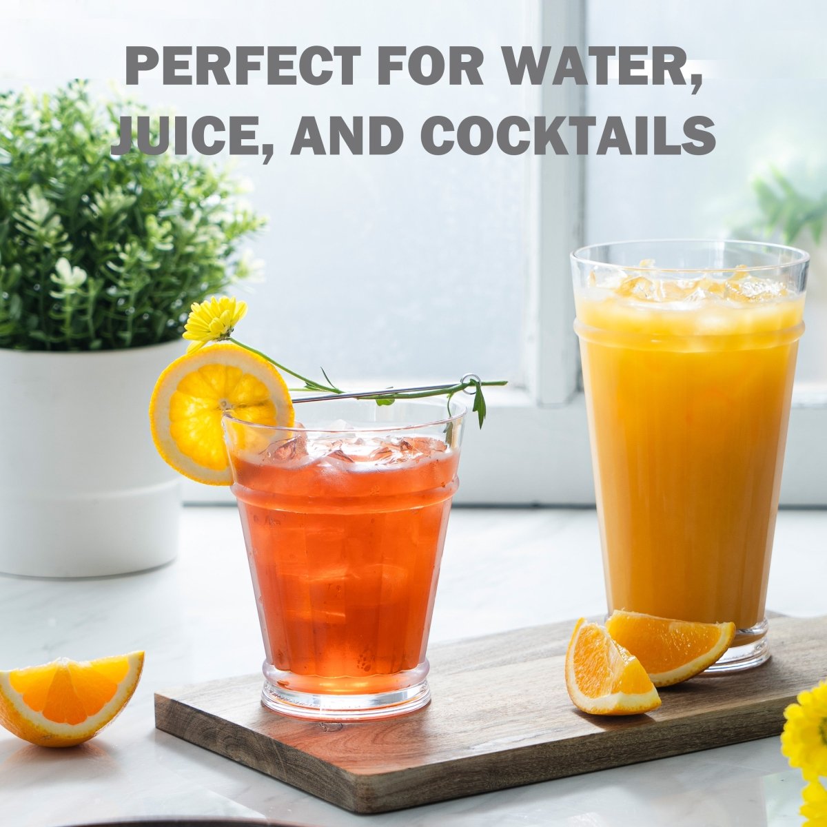 14oz Liberty Short Tumbler Set - 4 Piece Stainless Steel Insulated Cups with Lids & Straws for Iced Coffee, Smoothies, and Cold Drinks - Perfect for Home, Office, and Travel Use