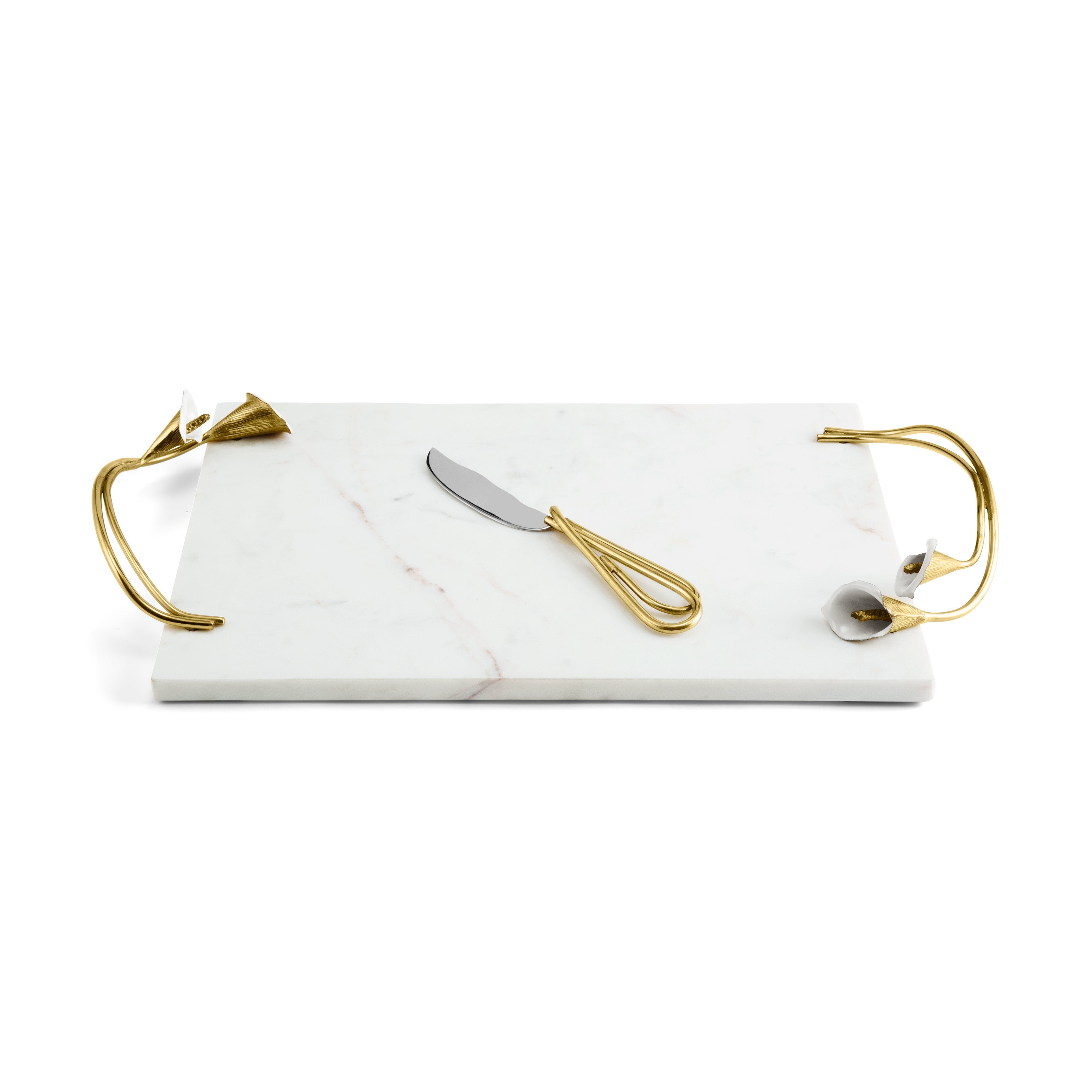 Elegant Calla Lily Cheese Board Set with Knife - Perfect for Wine Parties, Charcuterie & Entertaining Guests