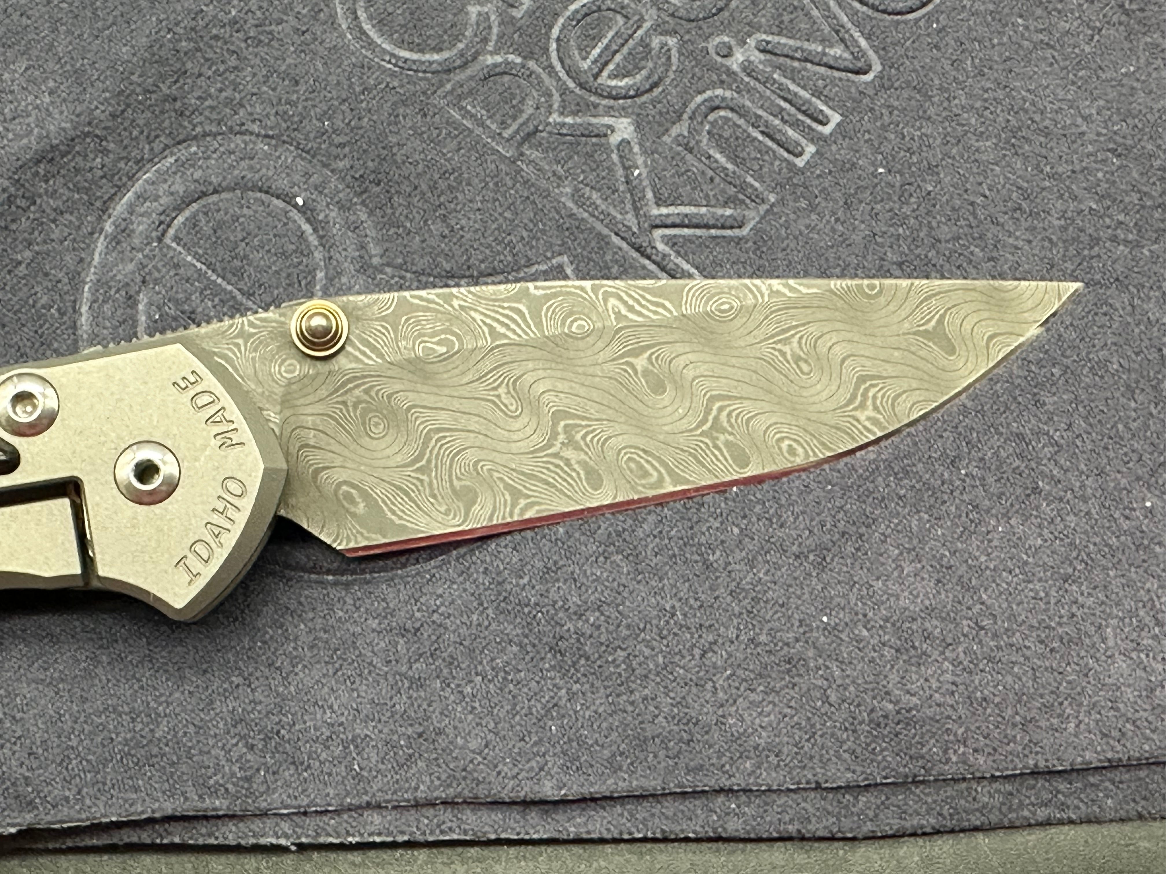 Chris Reeve Small Sebenza 31 Folding Knife - Bog Oak Handle & Damascus Steel Blade (2.94