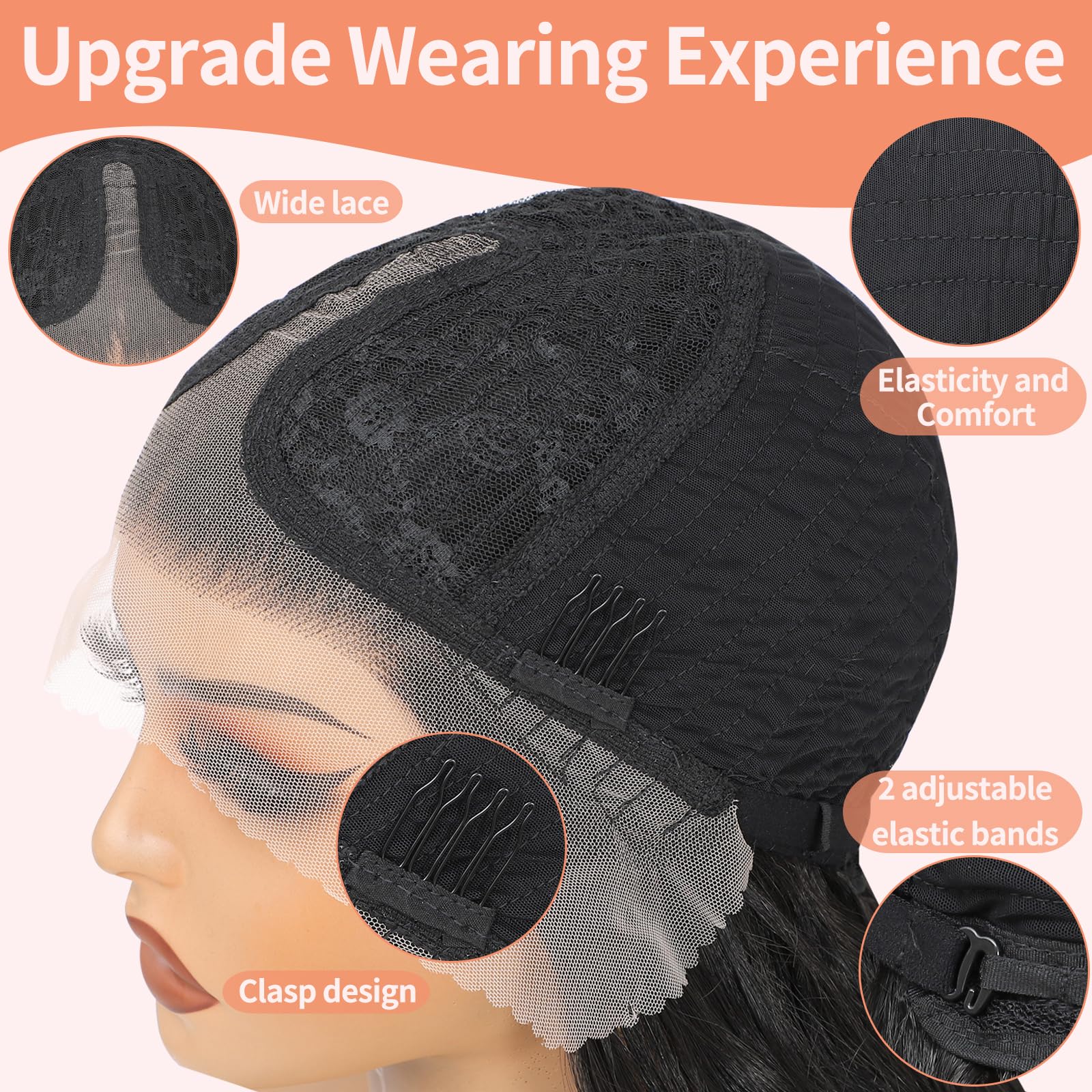 13x4x1 HD Lace Pre-Plucked Middle Part Synthetic Wig - Glueless Ready-to-Wear 26