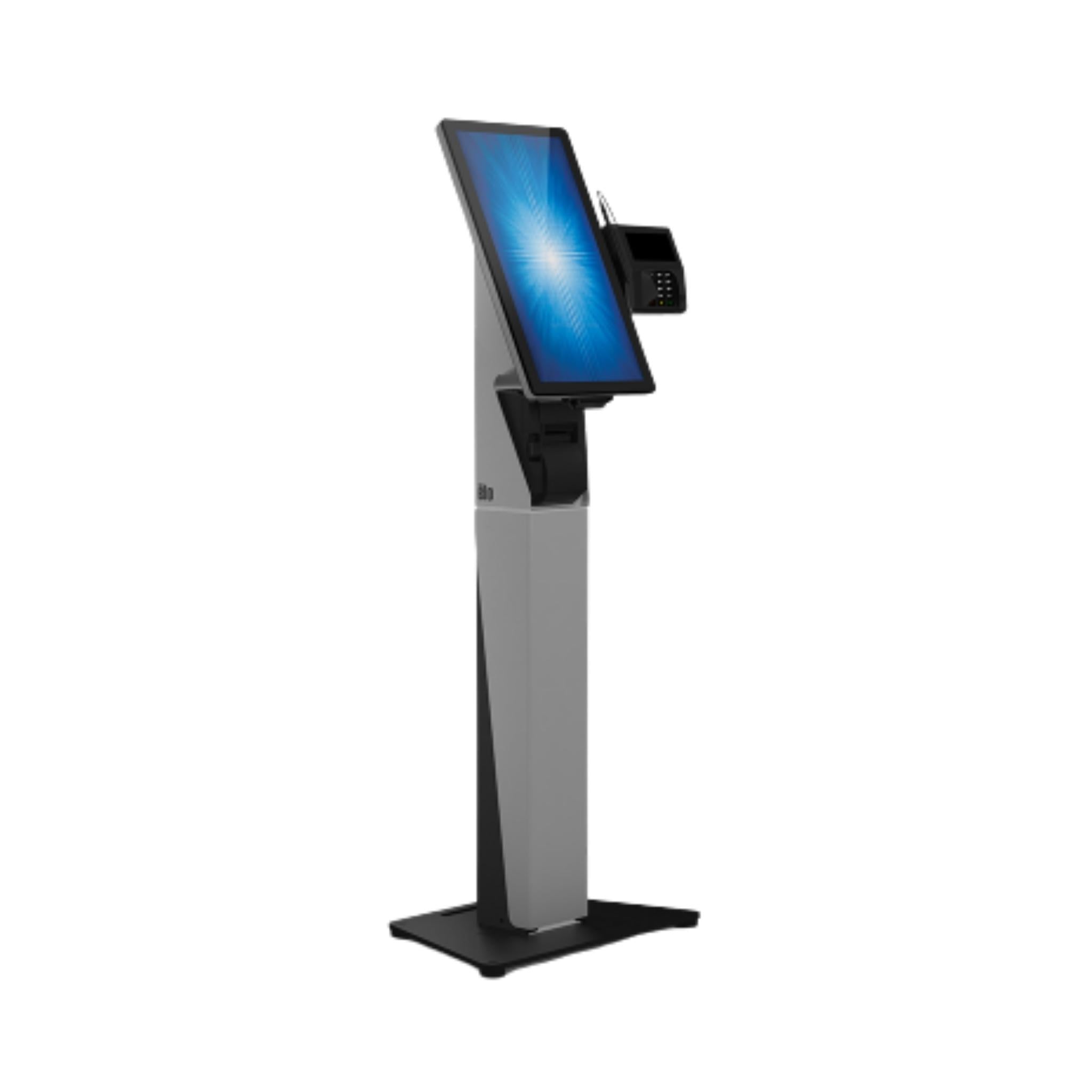 Elo Wallaby Self-Service Kiosk Floor Stand - Durable Touchscreen Display Stand for Retail, Hospitality & Banking (Wall Mount/Free Standing) - Perfect for Check-In, Ordering & Payment Stations
