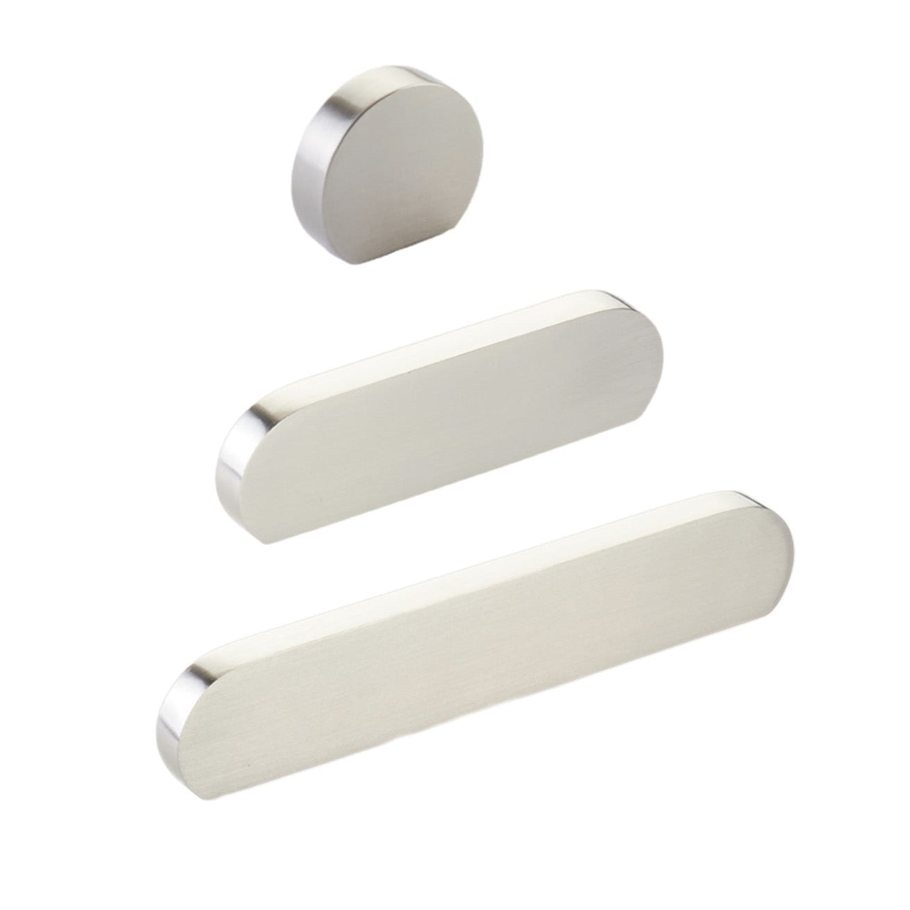 Brushed Nickel Cabinet Knobs and Drawer Pulls - Round Modern Hardware for Kitchen, Bathroom & Furniture (Set of 10) - Perfect for Home Renovation and DIY Projects
