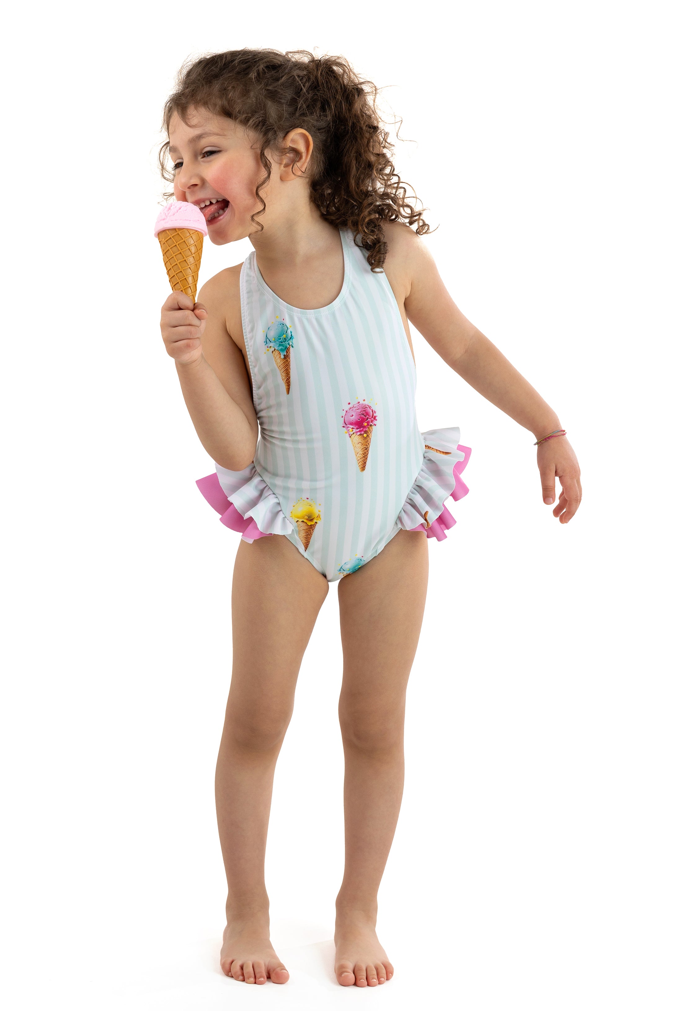 Stylish ICE CREAMS Capri Swimsuit for Women - Trendy Swimwear for Beach, Pool & Summer Vacations