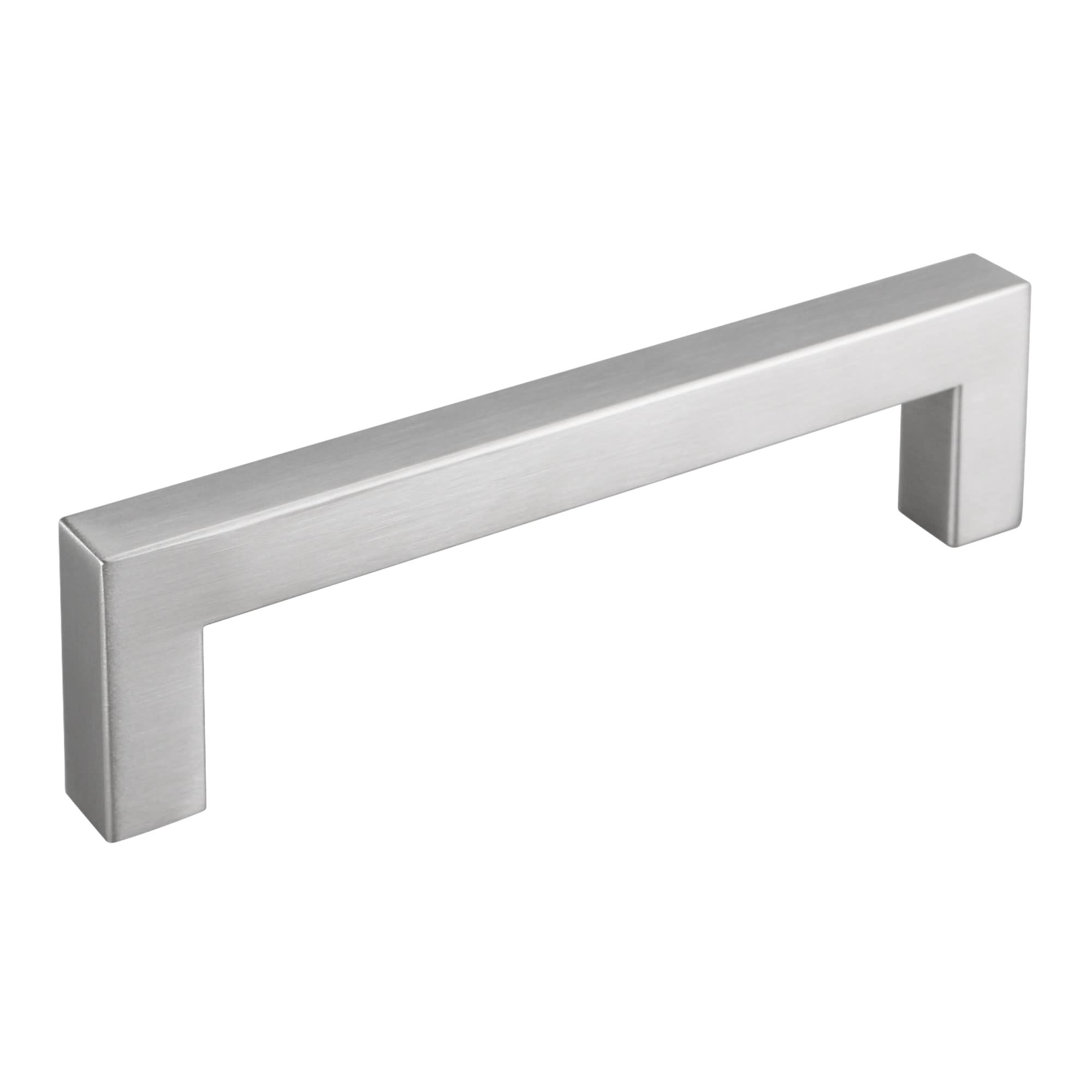 50 Pack Brushed Nickel Cabinet Handles - Stainless Steel Drawer Pulls (102mm Hole Centers) for Kitchen Cabinets, Dressers & Furniture Hardware | LSJ12BSS102 | Durable & Stylish Home Upgrade