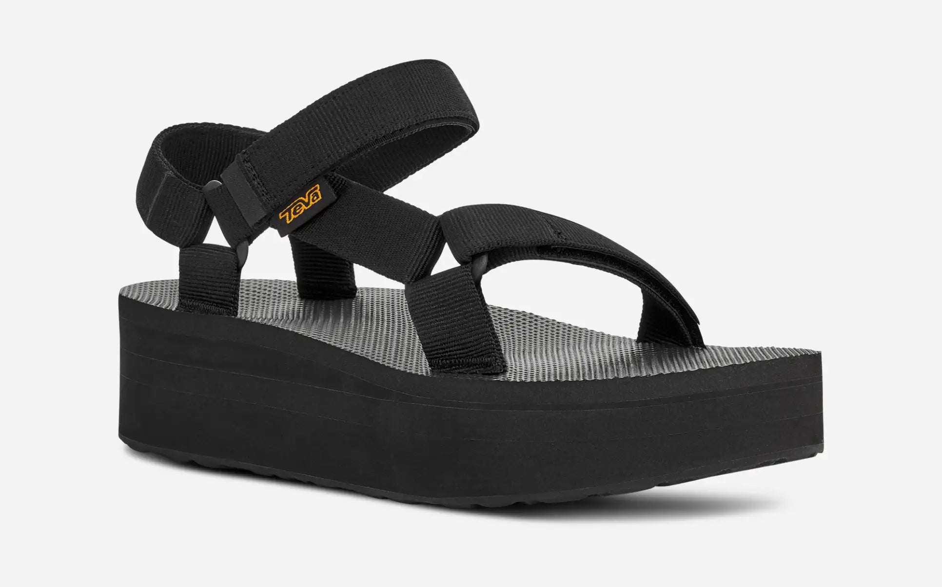 Teva Flatform Universal Black Sandals for Women - Comfortable Platform Sandals with Adjustable Straps | Perfect for Beach, Hiking & Summer Outdoor Activities