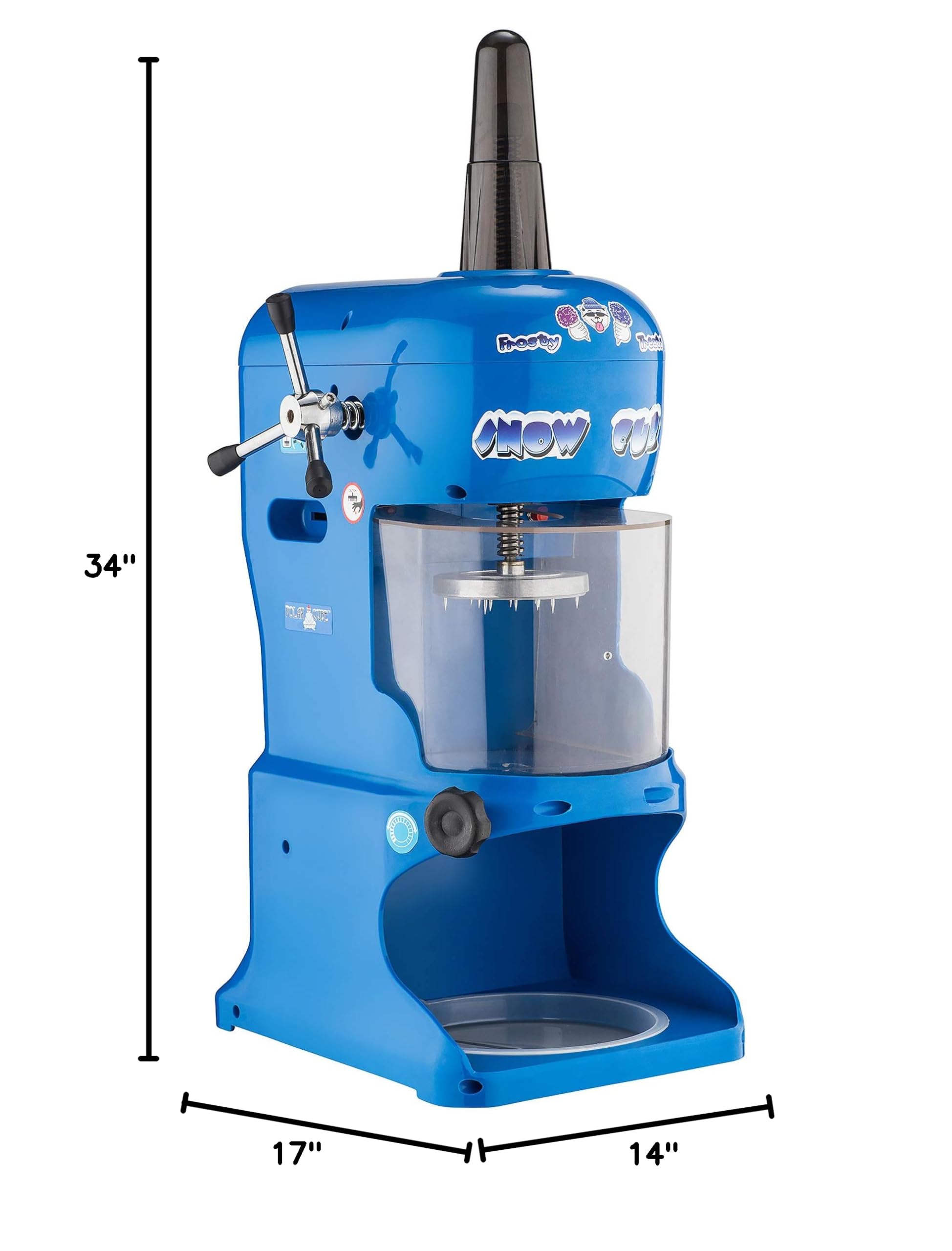 Electric Snow Cone Machine - Adjustable Ice Shaver for Perfect Shaved Ice | Great Northern Popcorn Commercial-Grade Party & Event Treat Maker | Ideal for Summer Parties, Carnivals & Backyard Gatherings