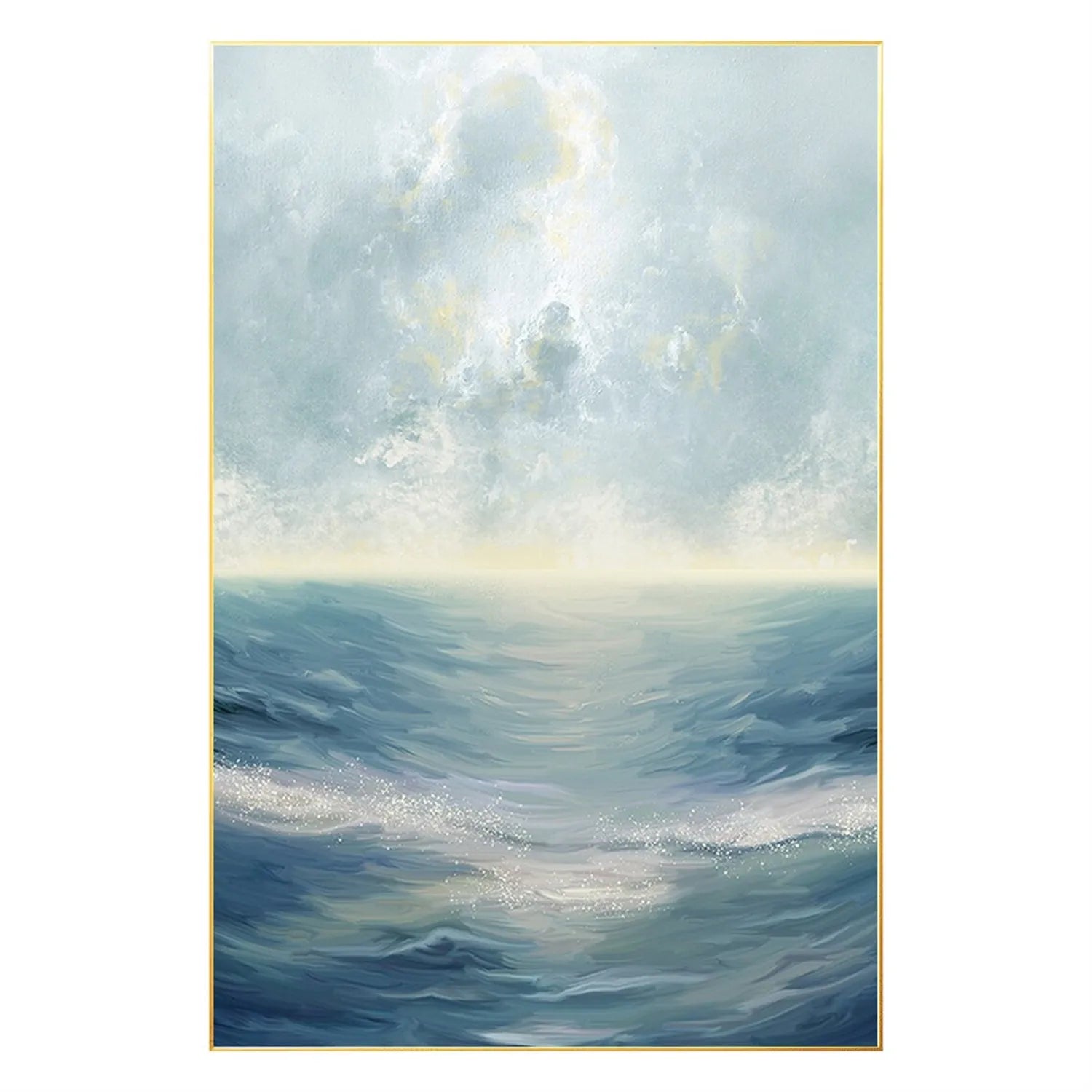 Ocean And Sky Painting #OS 207 - Stunning Seascape Wall Art for Home & Office Decor | Perfect for Living Room, Bedroom or Coastal Themed Spaces