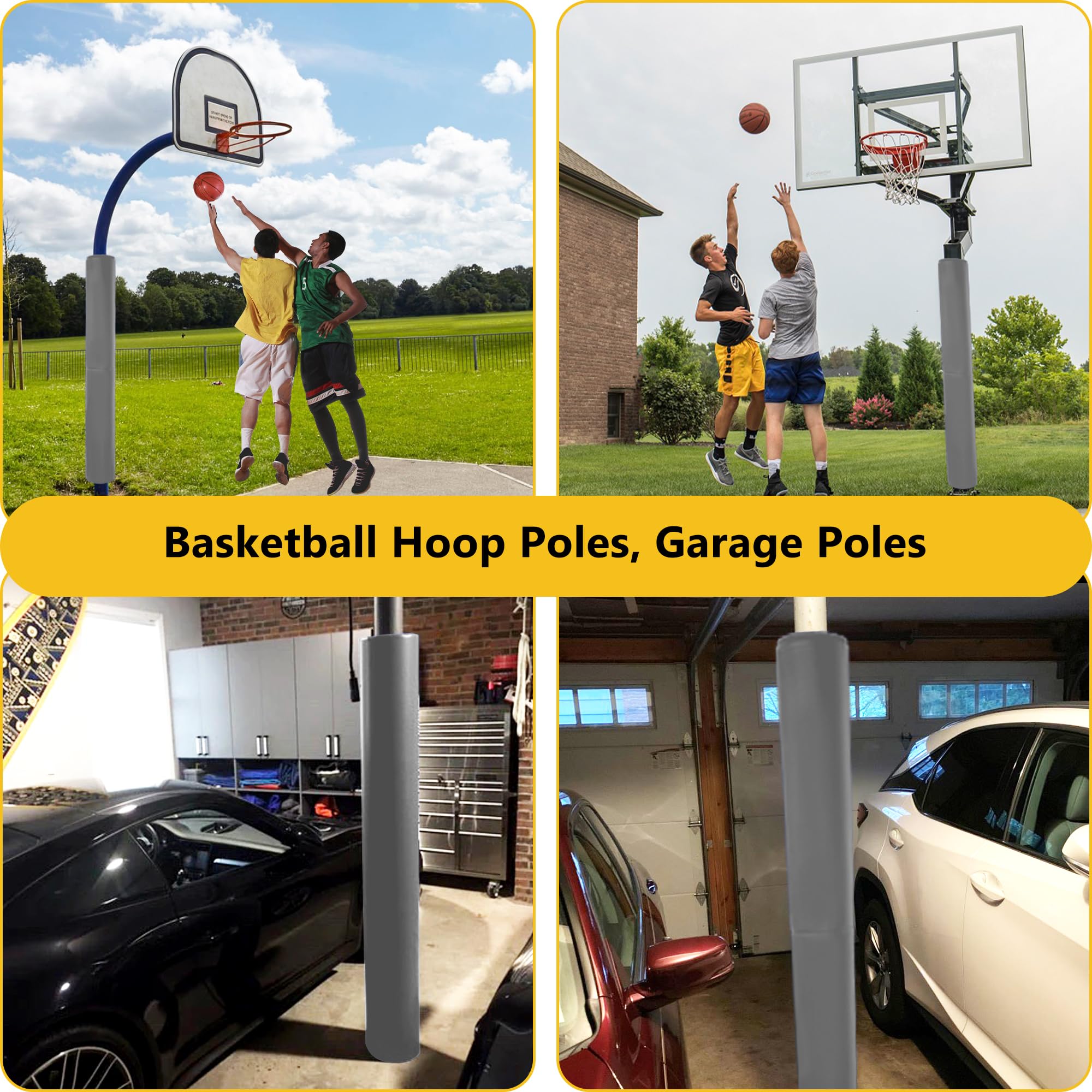 6 Feet Tall Round & Square Pole Pads - 2