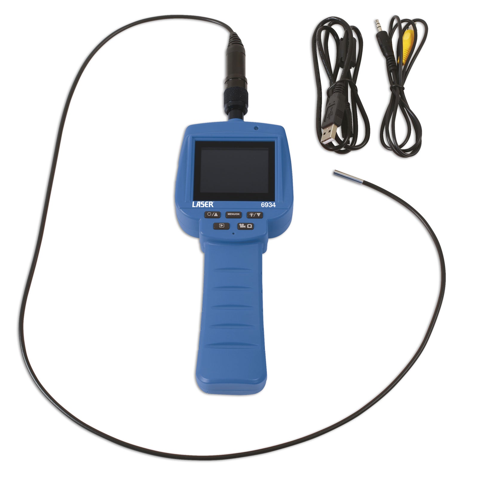 High-Precision Laser Electronic Borescope - 5.5mm Inspection Camera with LED Lights for Engine, HVAC & Plumbing Diagnostics | Industrial & Home Use