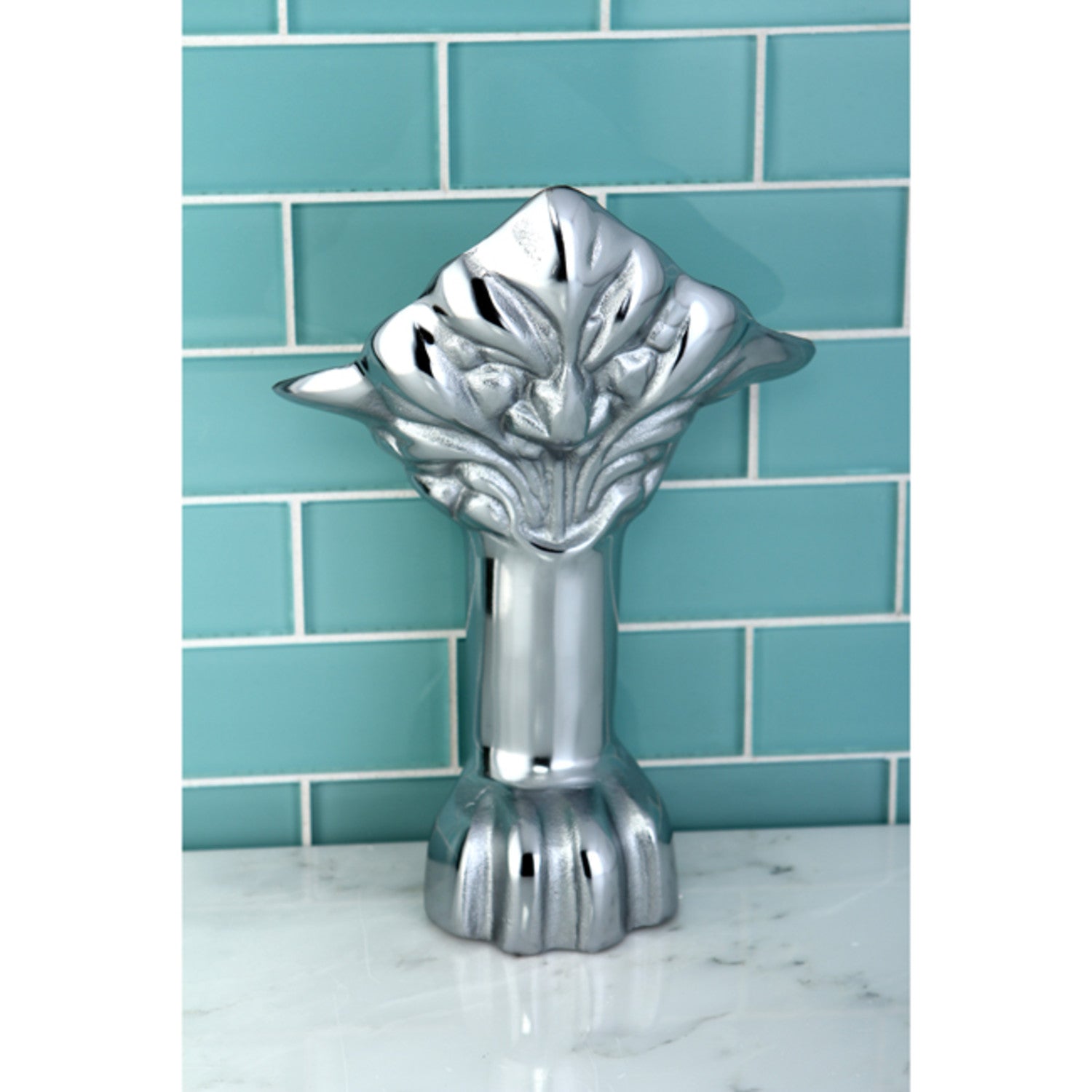 Aqua Eden VCTNH1 4-Piece Lion Paw Cast Iron Bathtub Feet Set - Polished Chrome Finish for Vintage & Modern Bathroom Decor