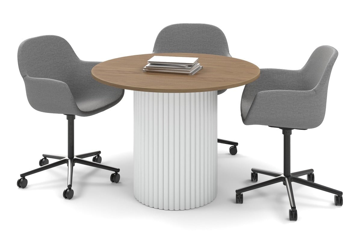 Baobab Round Cafe Table with Circular Base - 31.5 Inch Diameter - Perfect for Coffee Shops, Restaurants, and Outdoor Dining Areas