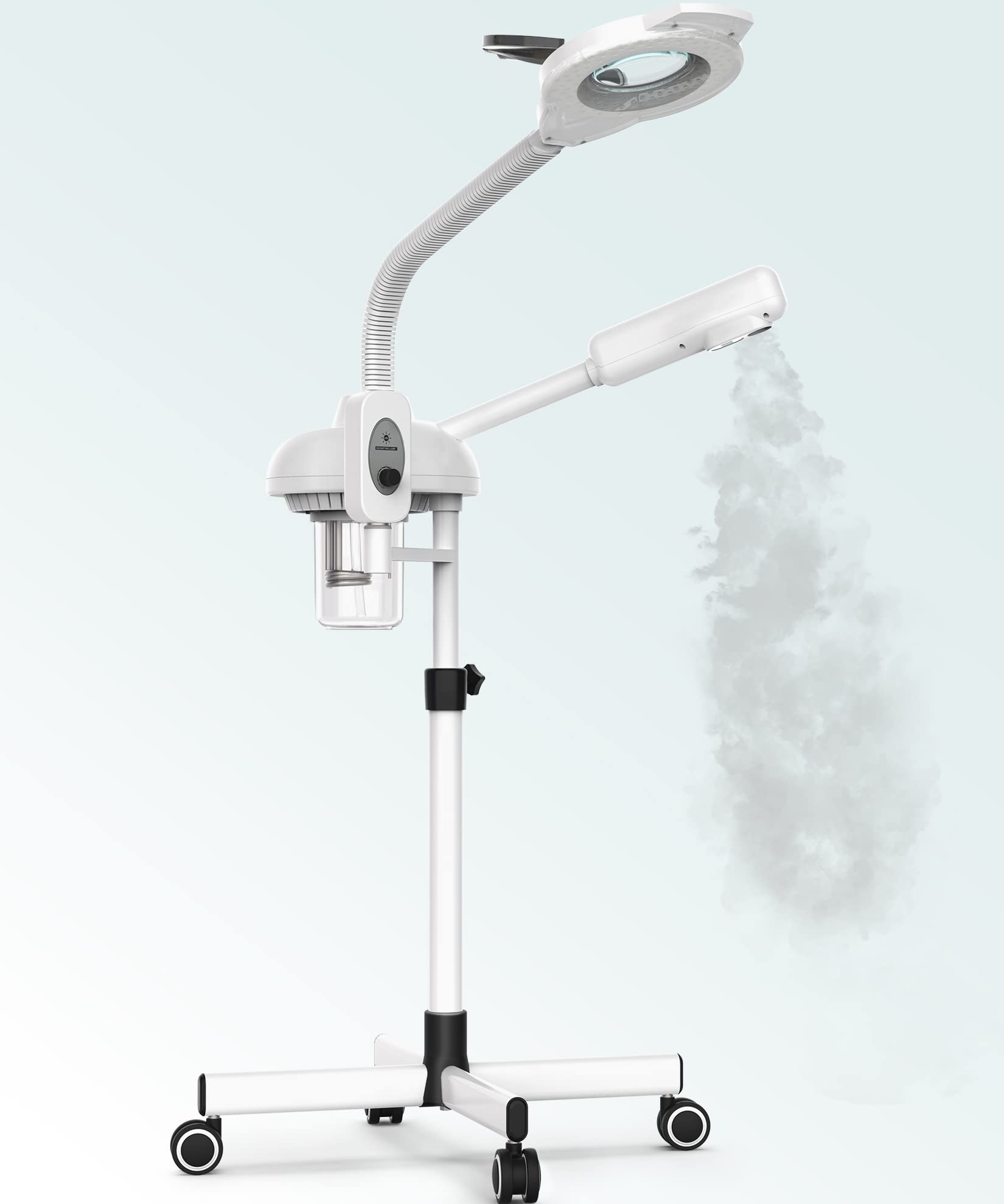 TASALON Professional 2-in-1 Facial Steamer with 5X Magnifying Foldable Arm - Ozone Face Steamer for Spa & Beauty Skin Care - Perfect for Home Salon, Facial Treatments & Skin Hydration