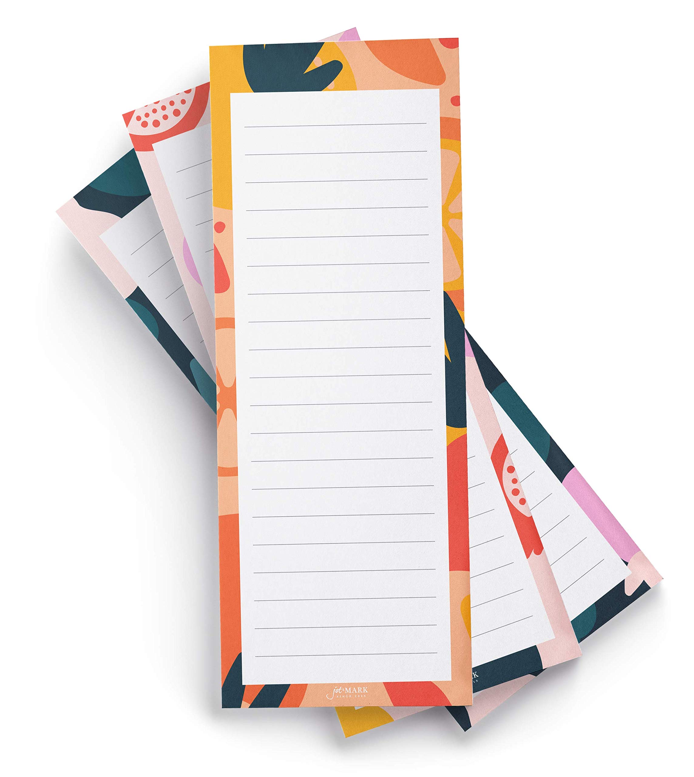 Jot & Mark Shopping List Notepads with Fruit Print - Elegant Grocery & To-Do List Pads (Set of 3) | Perfect for Kitchen Organization, Supermarket Trips & Daily Planning