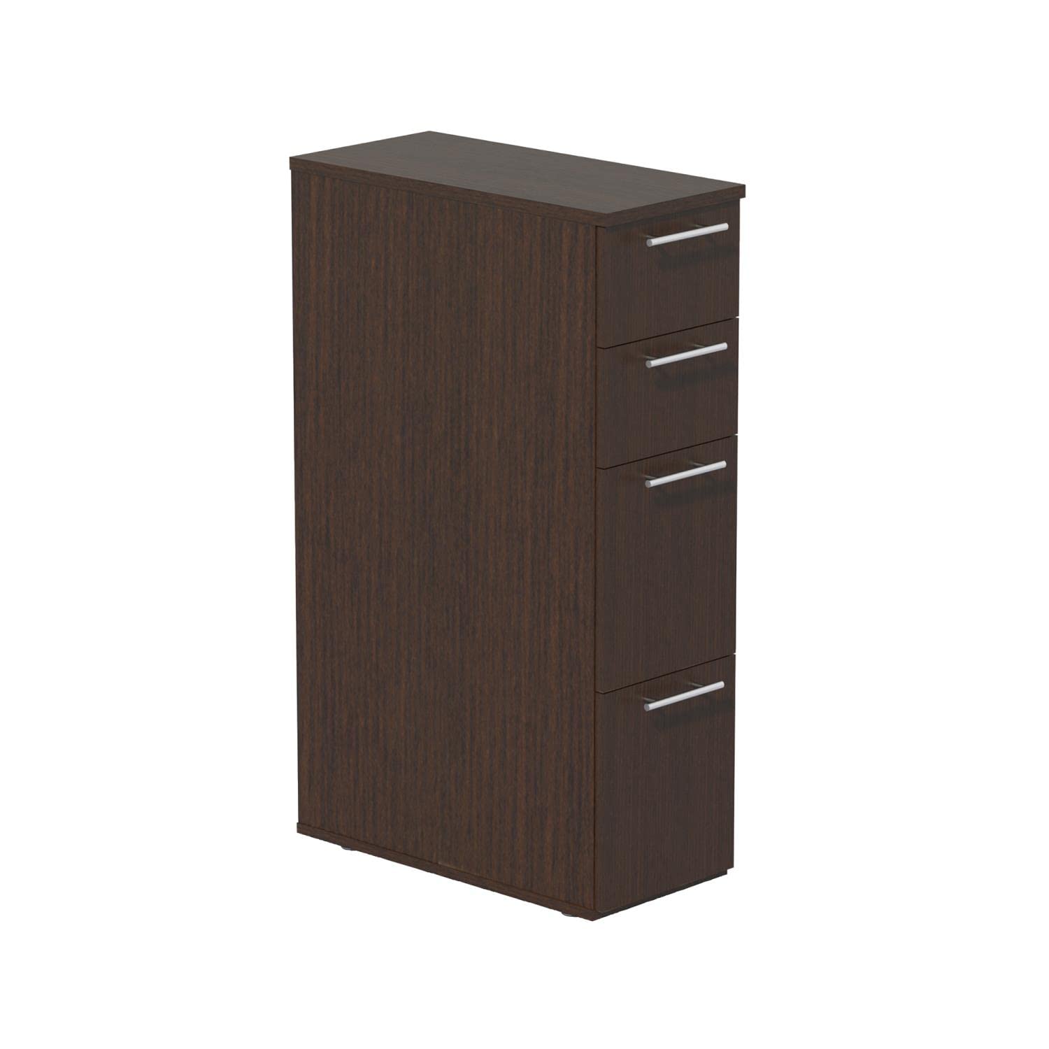 Mayline Skinny Tall Pedestal Desk Leg - Mocha Finish ABS Base for Home & Office Workspace | Sturdy Support for Standing Desks, Workstations & Computer Tables