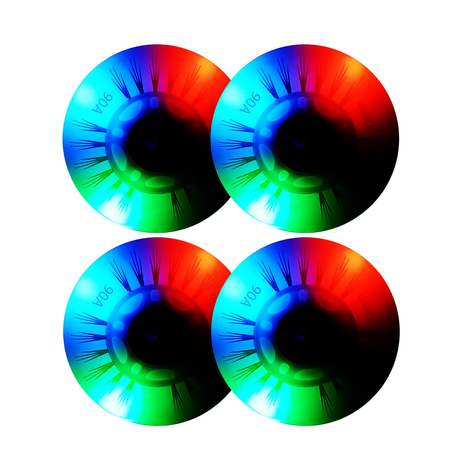 Wgwioo 90A Luminous Inline Skate Wheels 4-Pack - Glow in The Dark Replacement Wheels for Kids, Teens & Beginners - Perfect for Night Skating, Roller Rinks & Outdoor Adventures