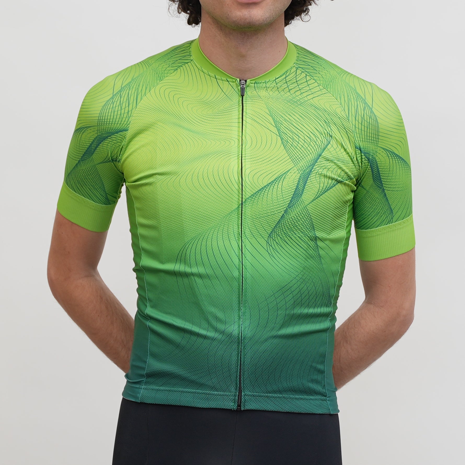 Pro Aero II Cycling Jersey - Green Spring Design for Men & Women | Lightweight & Breathable Performance Bike Shirt for Road & Mountain Biking