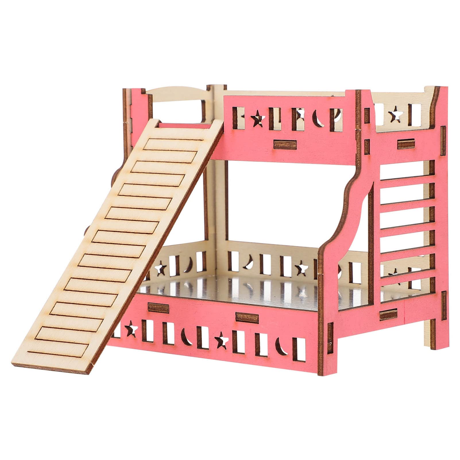 Balacoo Natural Wooden Hamster Chew Toy - Small Animal Chewing & Climbing Ladder for Hamsters, Chinchillas, Rats & Squirrels - Cage Accessories for Teeth Health & Playtime Fun