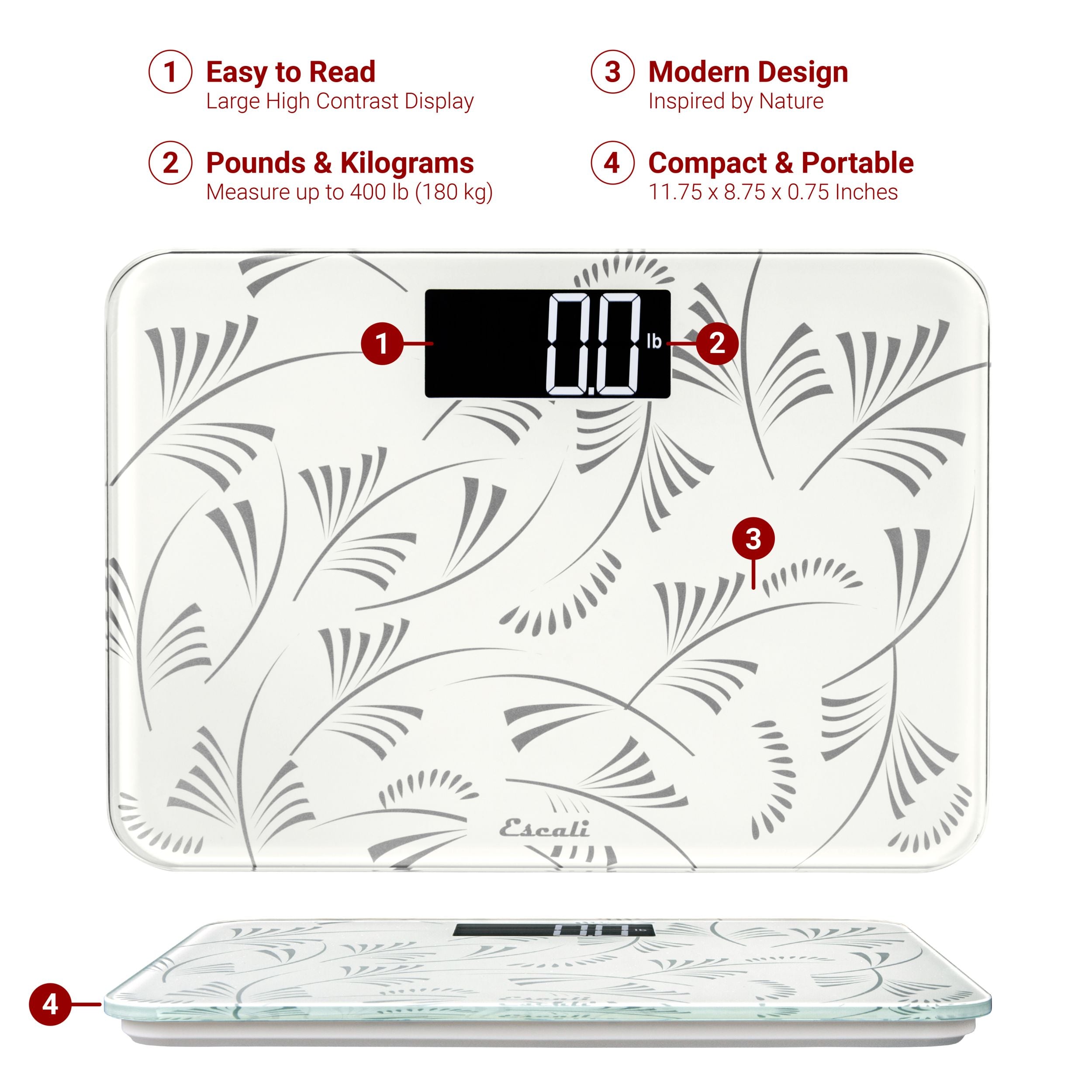 Digital Body Weight Scale - Accurate & Portable Bathroom Scale for Home Use, Fitness Tracking & Weight Management - Perfect for Gym, Travel & Daily Health Monitoring