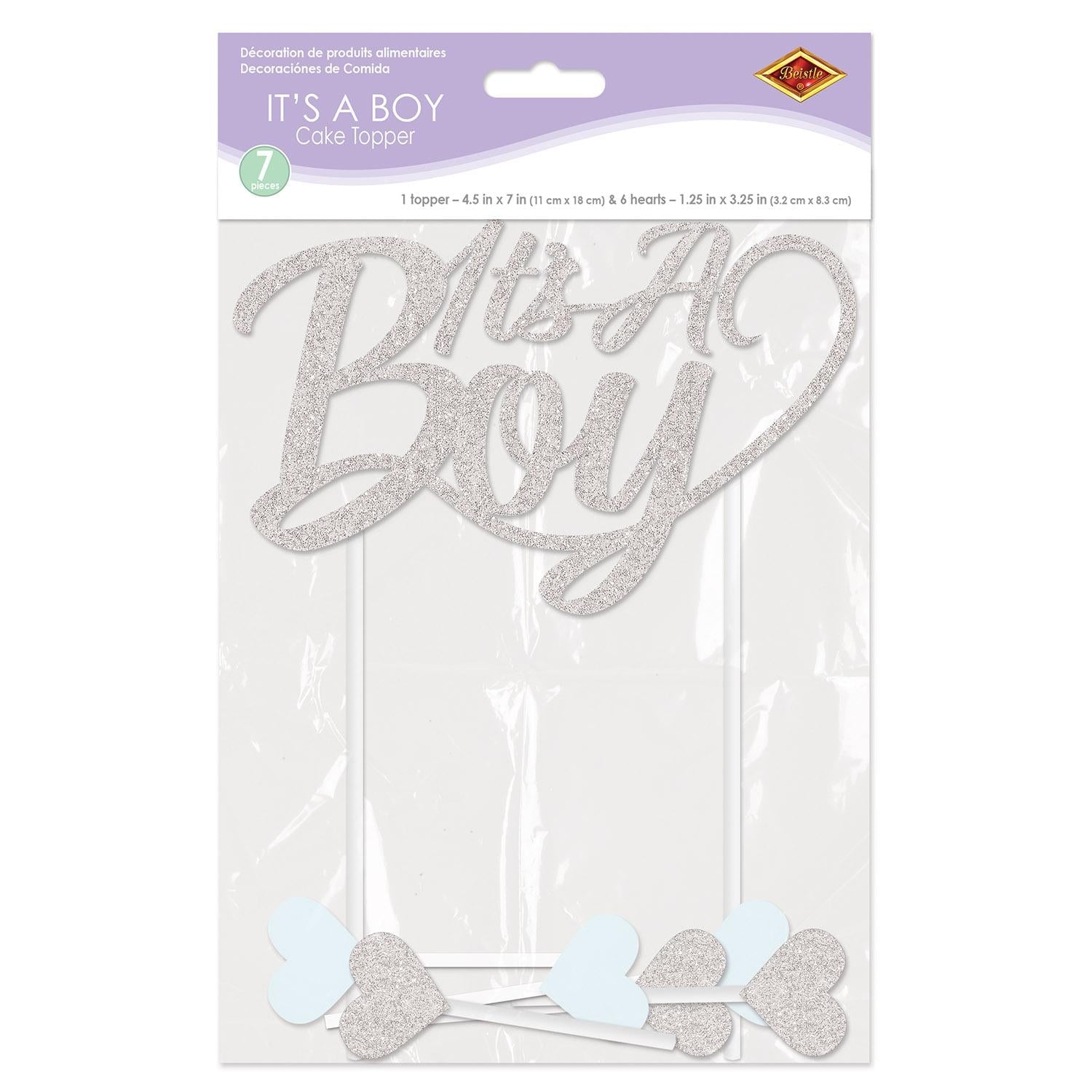 12 Pack Beistle It's A Boy Cake Toppers - Baby Shower Decorations for Gender Reveal Parties & Newborn Celebrations