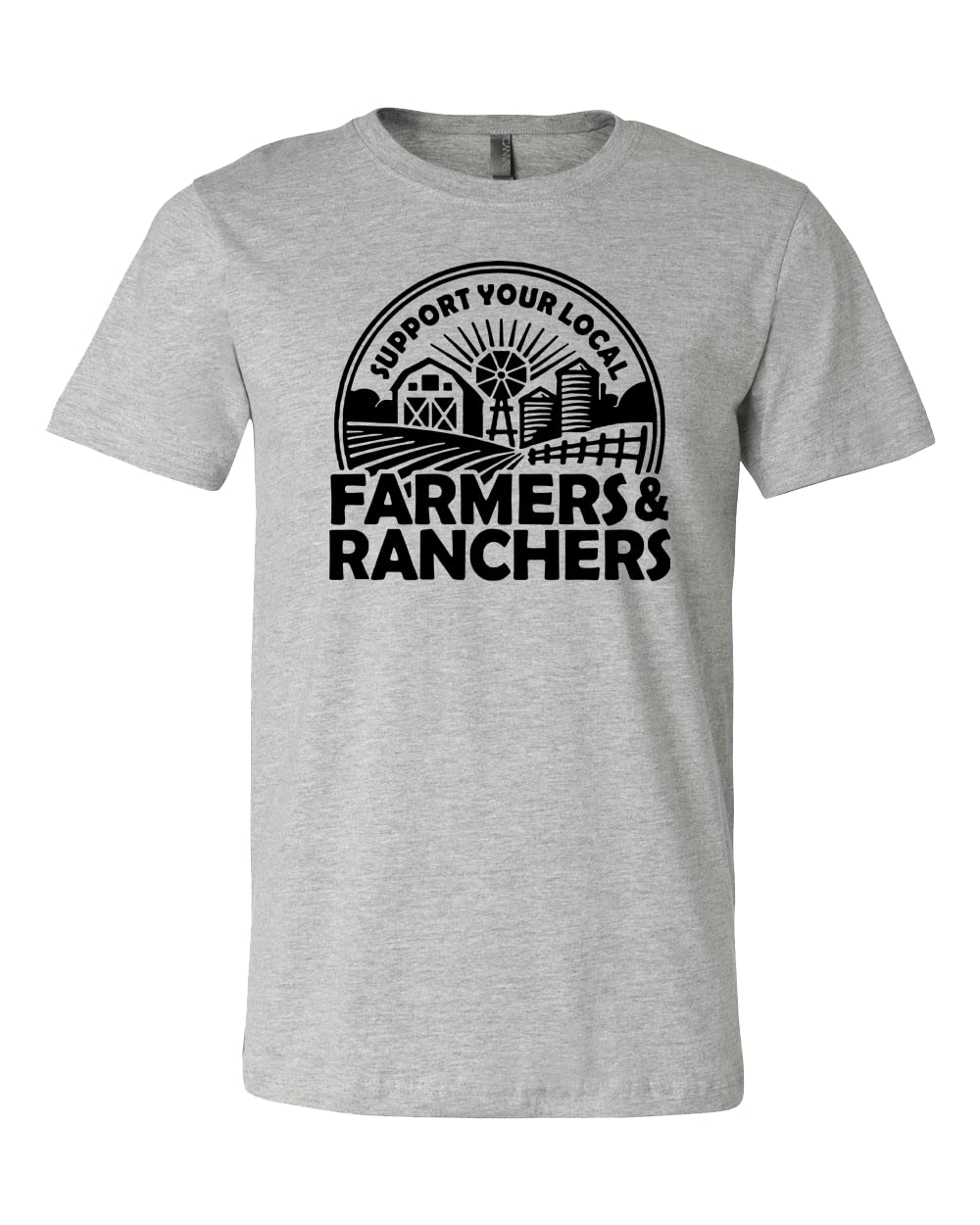 Support Local Farmers & Ranchers T-Shirt - Farm Girl & Farmer Apparel - Farmers Market Tee - Positive Agriculture Shirt - Ranch Life Clothing for Men & Women - Perfect for Farm Visits, Farmers Markets & Rural Lifestyle