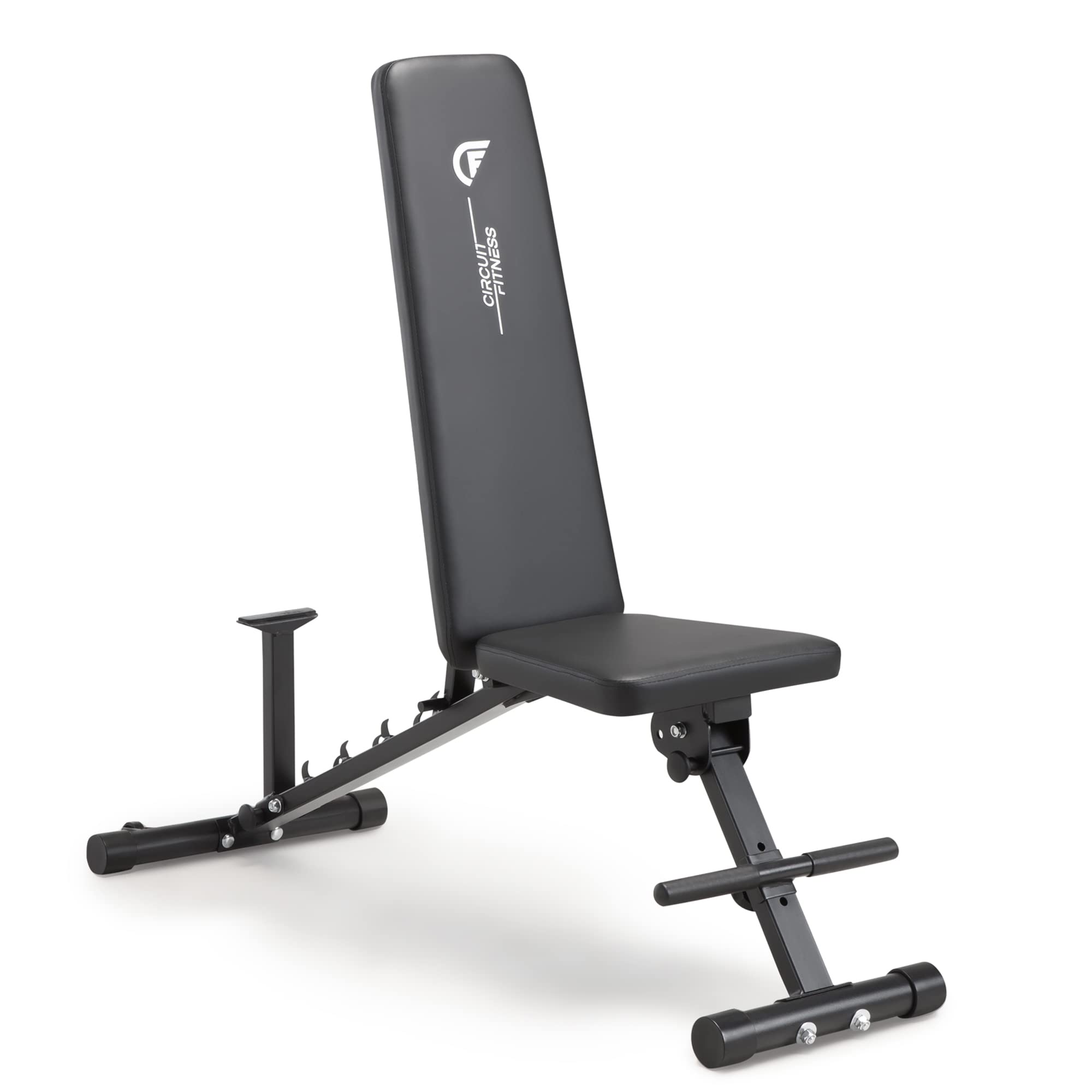 Circuit Fitness Adjustable Utility Weight Bench - 6-Position Adjustable Workout Bench for Home Gym, Strength Training & Full-Body Exercises - Perfect for Dumbbell Press, Sit-Ups & Strength Building
