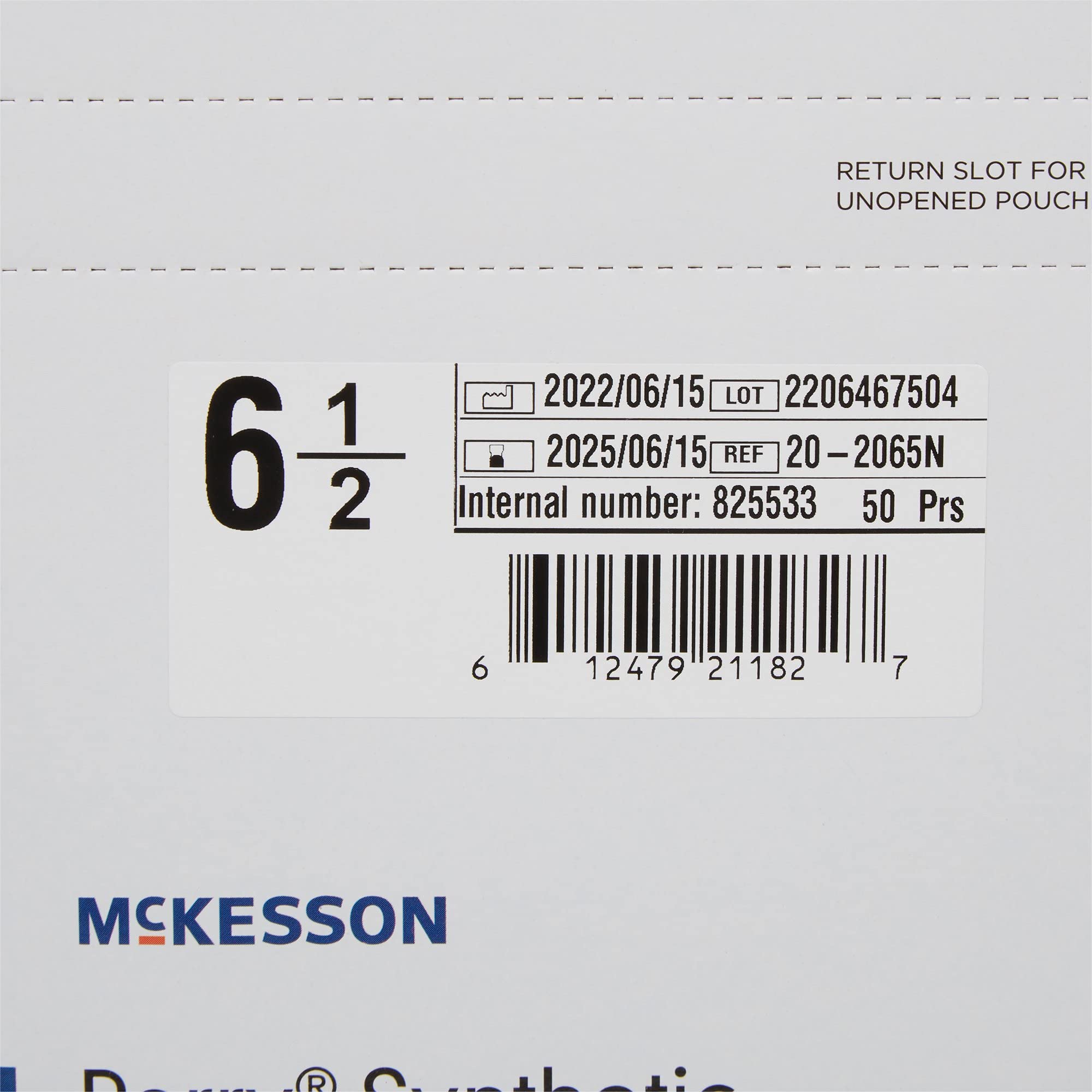 McKesson Perry Synthetic Surgical Gloves [50 Pairs] - Sterile Polyisoprene Disposable Powder-Free Medical Exam Gloves | Chemo Tested, Size 6.5, Green | Ideal for Healthcare Professionals, Dental Clinics & Laboratory Use