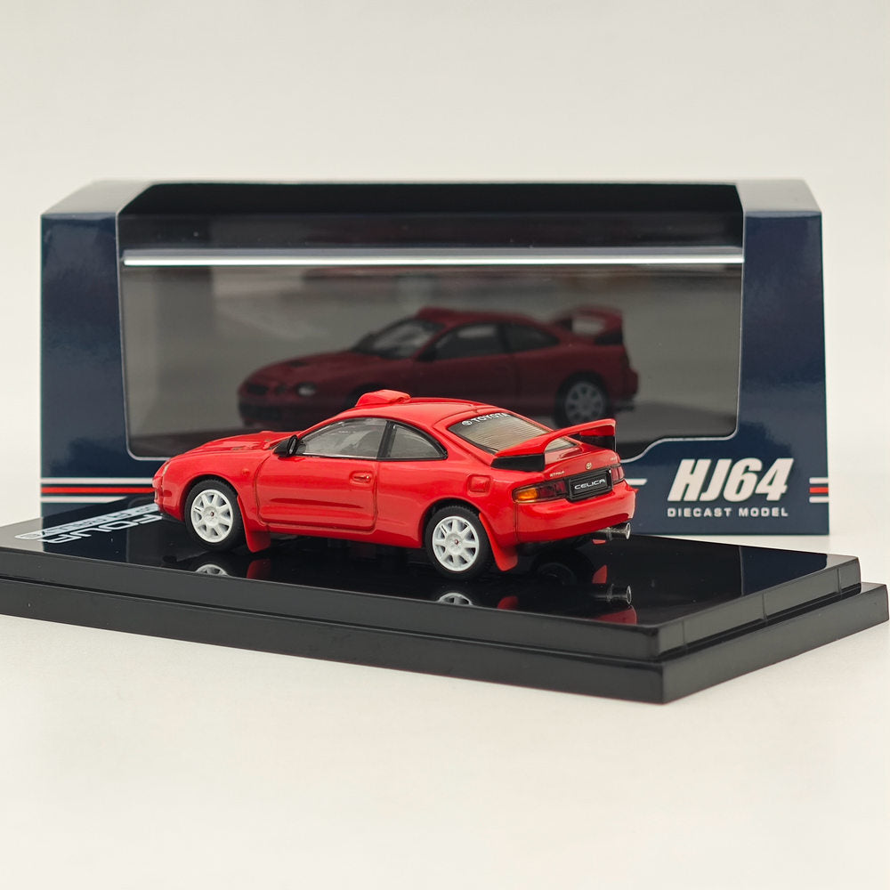 1/64 Toyota CELICA GT FOUR WRC Edition (ST205) Customized Diecast Model Car - 8 Spokes Wheel, Super Red - HJ641064CR - Perfect for Collectors, Racing Enthusiasts & Display Showcases