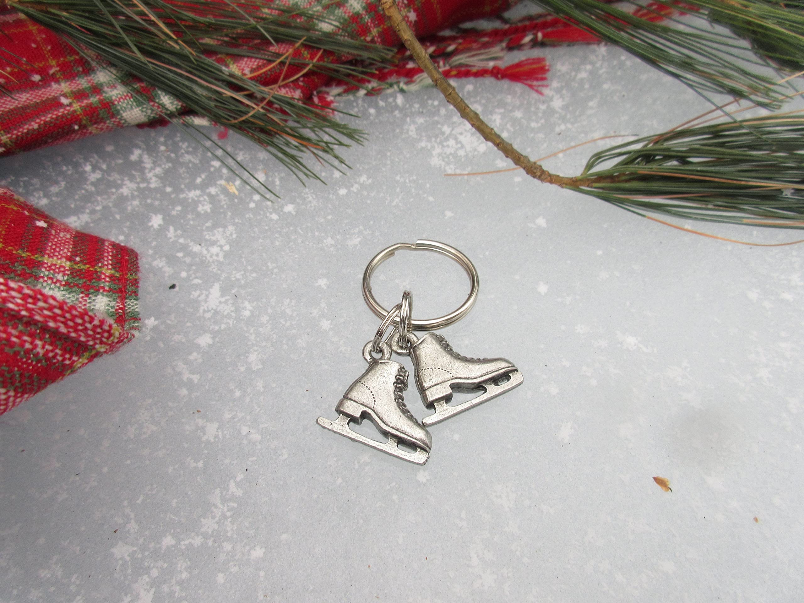 Jim Clift Design Figure Skate Keychain - Unique Ice Skating Gift for Skaters, Coaches & Fans - Perfect for Keys, Bags & Sports Enthusiasts