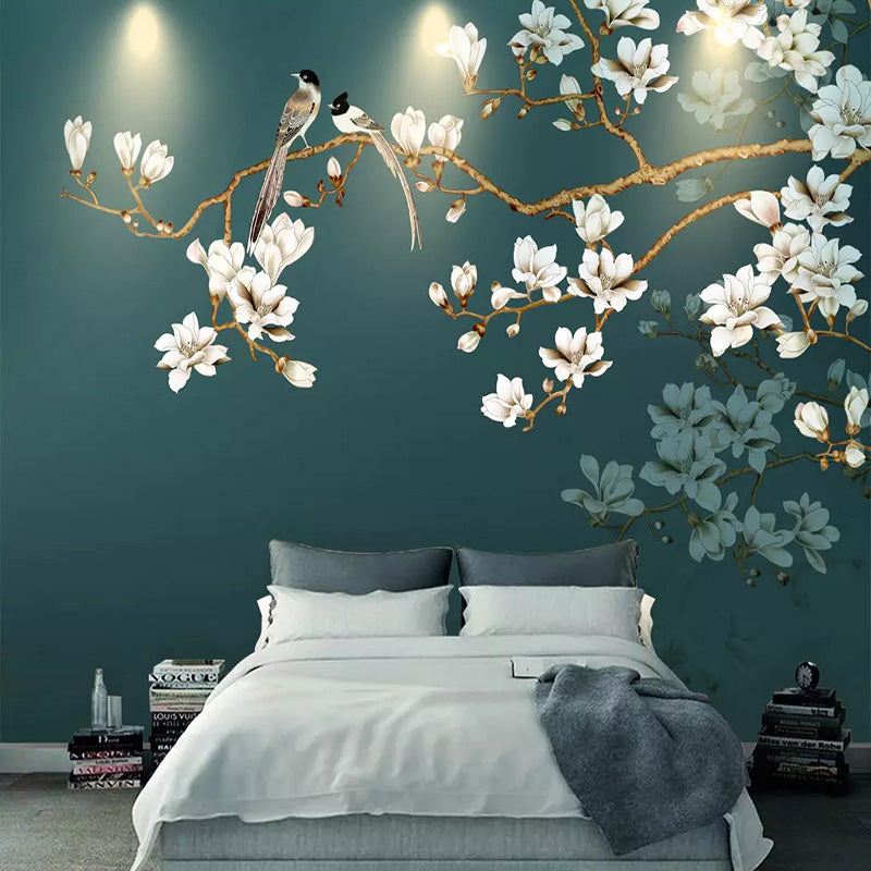 Tropical Tree Wallpaper Mural - Authentic Nature Design for Living Room & Bedroom Decor | High-Quality Peel & Stick Wallpaper for Home Interior Design