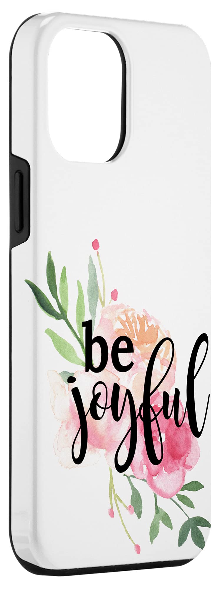 iPhone 12 Pro Max Floral Case - Choose Joy Gratitude Abundance Love - Protective Phone Cover for Women, Girls - Perfect for Everyday Use, Gifts, Special Occasions