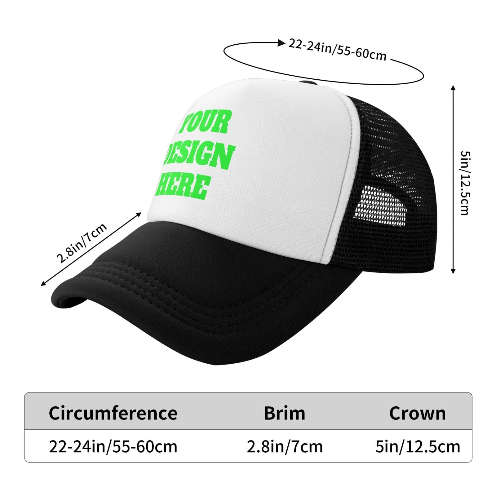 Custom Personalized Baseball Cap with Name, Logo & Text - Add Your Own Design for Parties, Golf & Sports - Unique Embroidered Hat for Men & Women