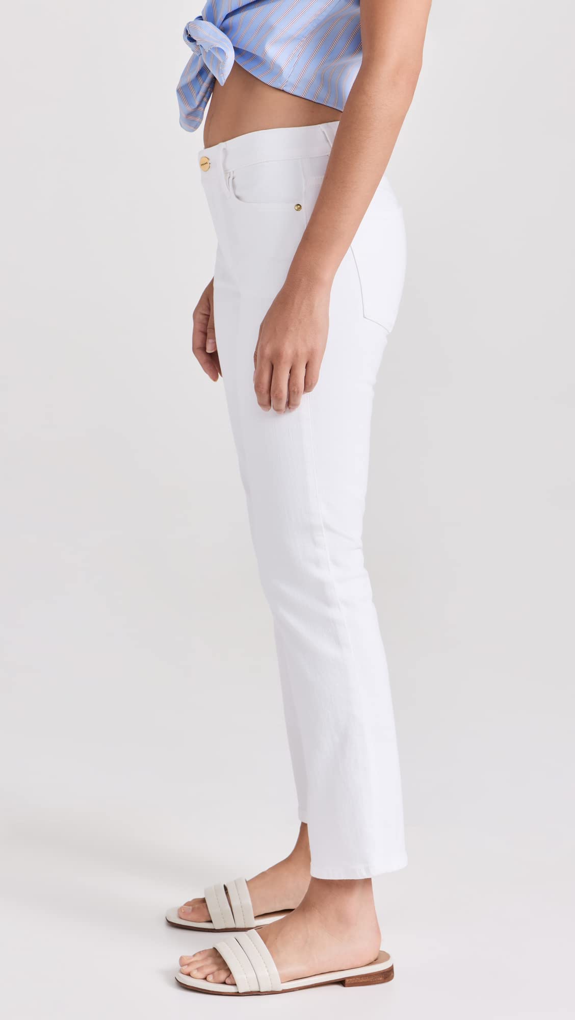 FRAME Women's High Waist Straight Leg Jeans - Stretch Denim Pants for Casual Wear & Everyday Outfits