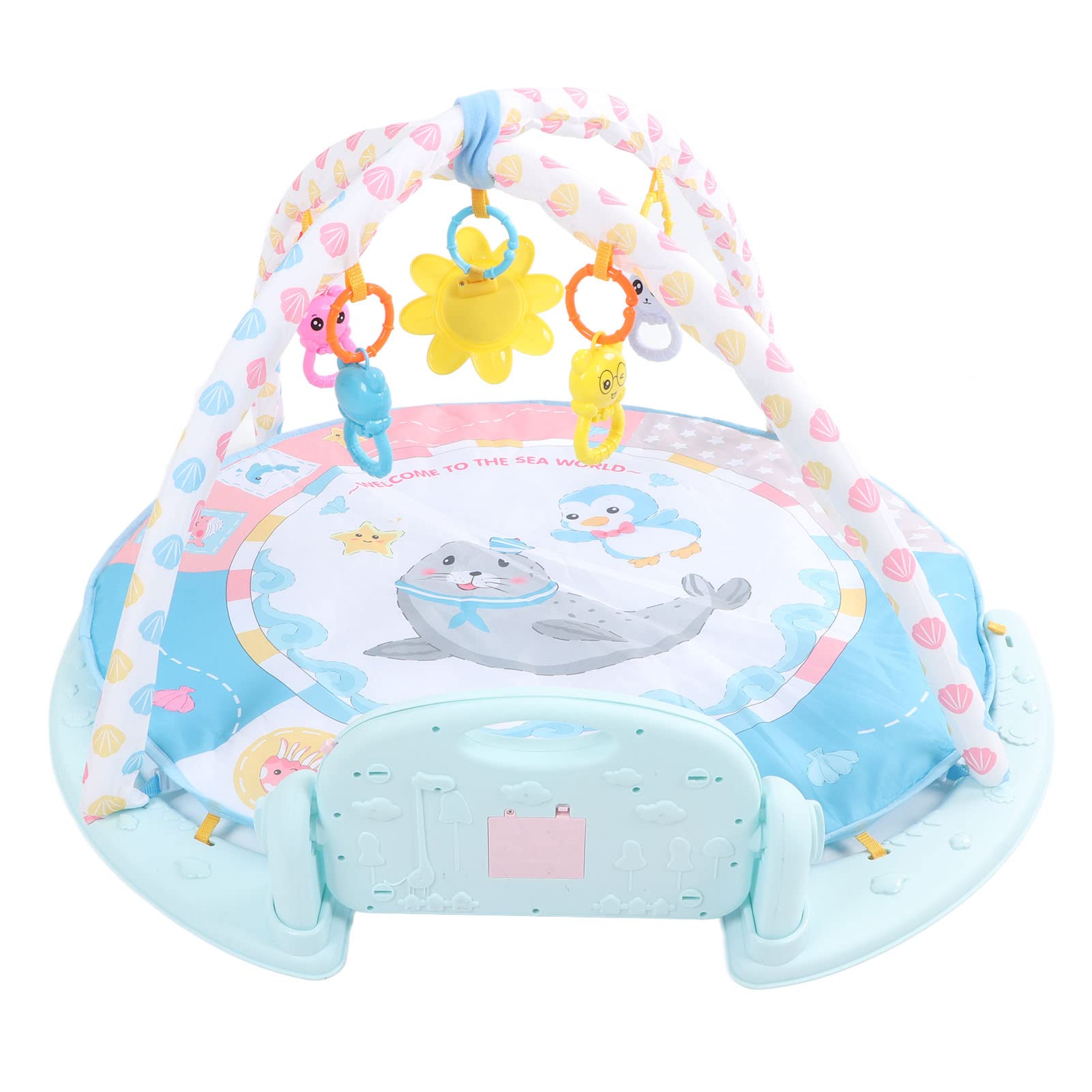 **Vomeko Baby Gym & Tummy Time Mat – Multifunctional Early Education Playmat with Lights, Music & Piano – Interactive Learning Toy for Newborns & Infants (Boys & Girls) – Perfect for Playtime, Sensory Development & Gift Giving**