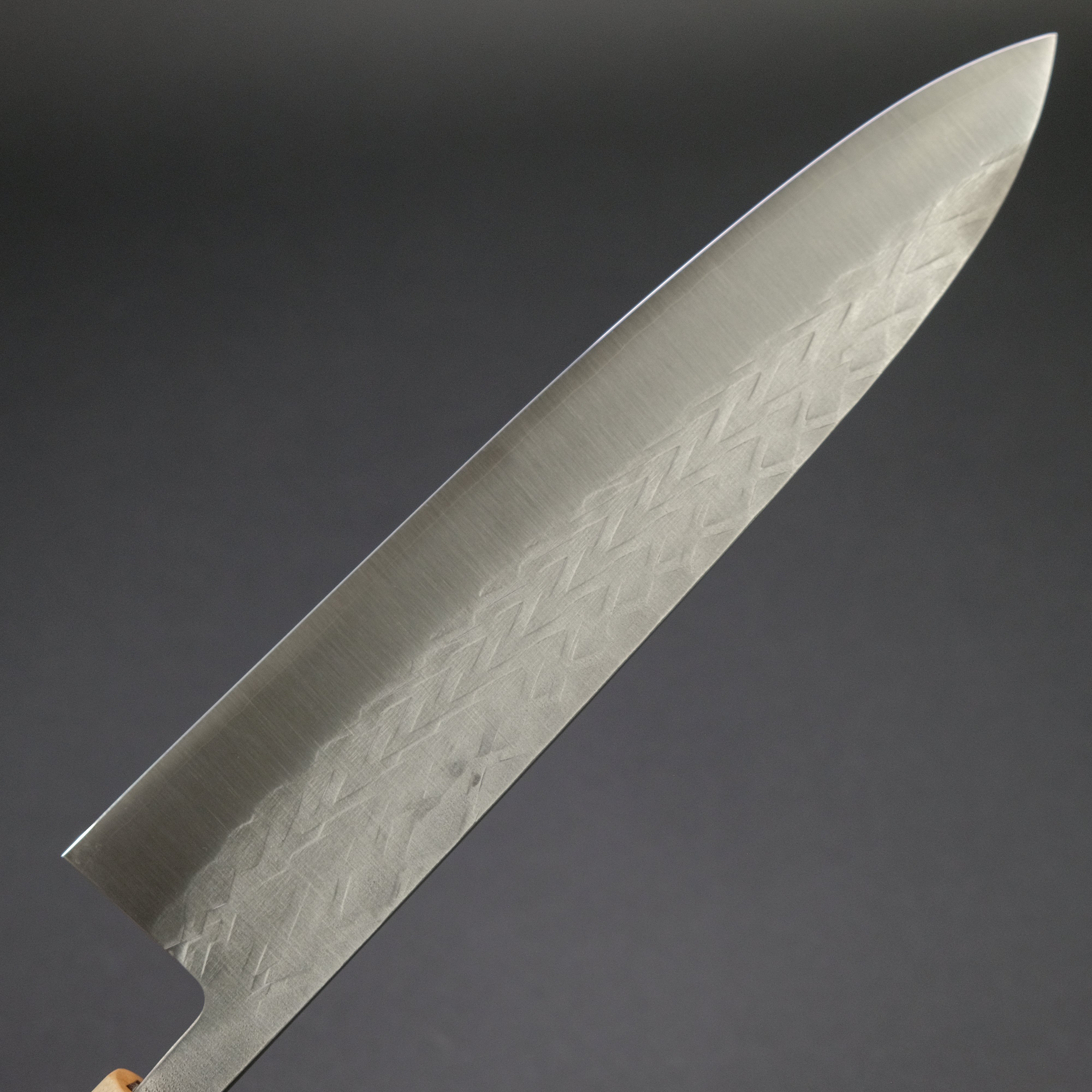 Hitohira TD SLD Tsuchime Gyuto 240mm Japanese Chef Knife with Walnut Handle - Professional Kitchen Knife for Slicing, Dicing, and Meat Cutting