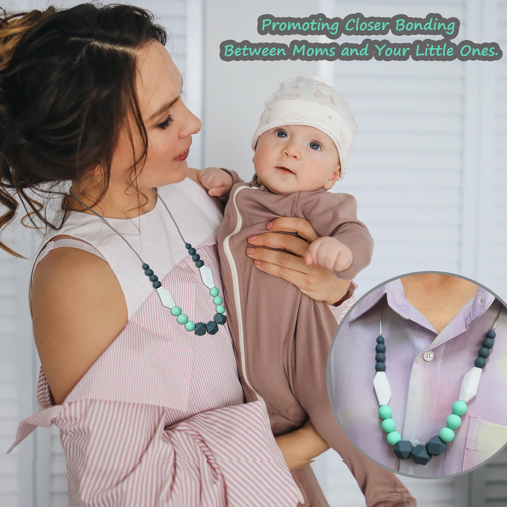 Sensory Chew Necklaces for Kids - Silicone Chewy Necklace Toys for Autism, Anxiety, ADHD & SPD Relief - Reduce Chewing, Biting & Fidgeting - Safe for Children & Adults - Perfect for School, Therapy & Home Use