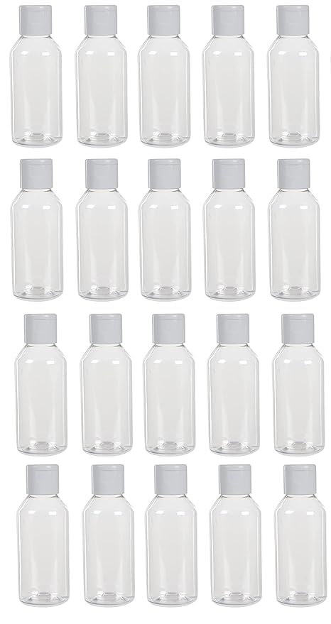 SHREE MAHA 100ml Empty Clear Plastic Bottles - 10 Pack Refillable Travel Size Cosmetic Containers, Leak Proof Squeeze Bottles with Flip Top Cap for Toiletries, Shampoo, Lotion, Essential Oils - Perfect for Travel, Gym, Home & DIY Beauty Products
