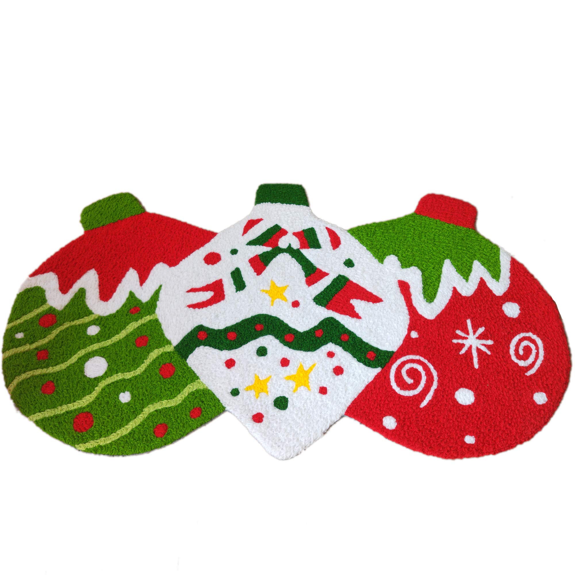 SDX Christmas Welcome Doormat - Personalized Handmade Holiday Entry Mat with Cute Xmas Ball Design (Xmas Ball 01) - Perfect for Front Door Decor & Festive Home Greetings
