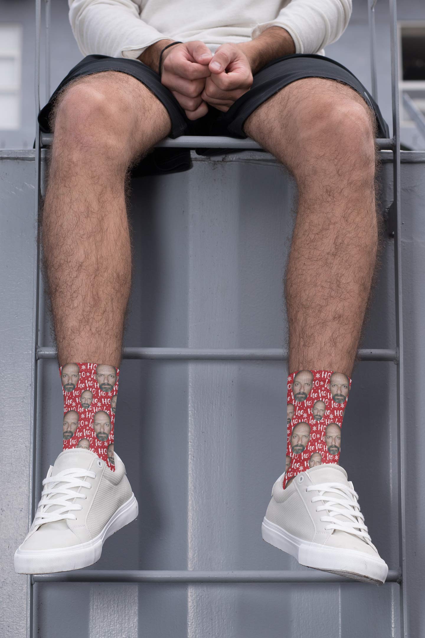 Custom Face Socks - Personalized Funny Christmas Photo Socks for Women & Men - Perfect Gift for Holidays, Family Reunions & Office Parties