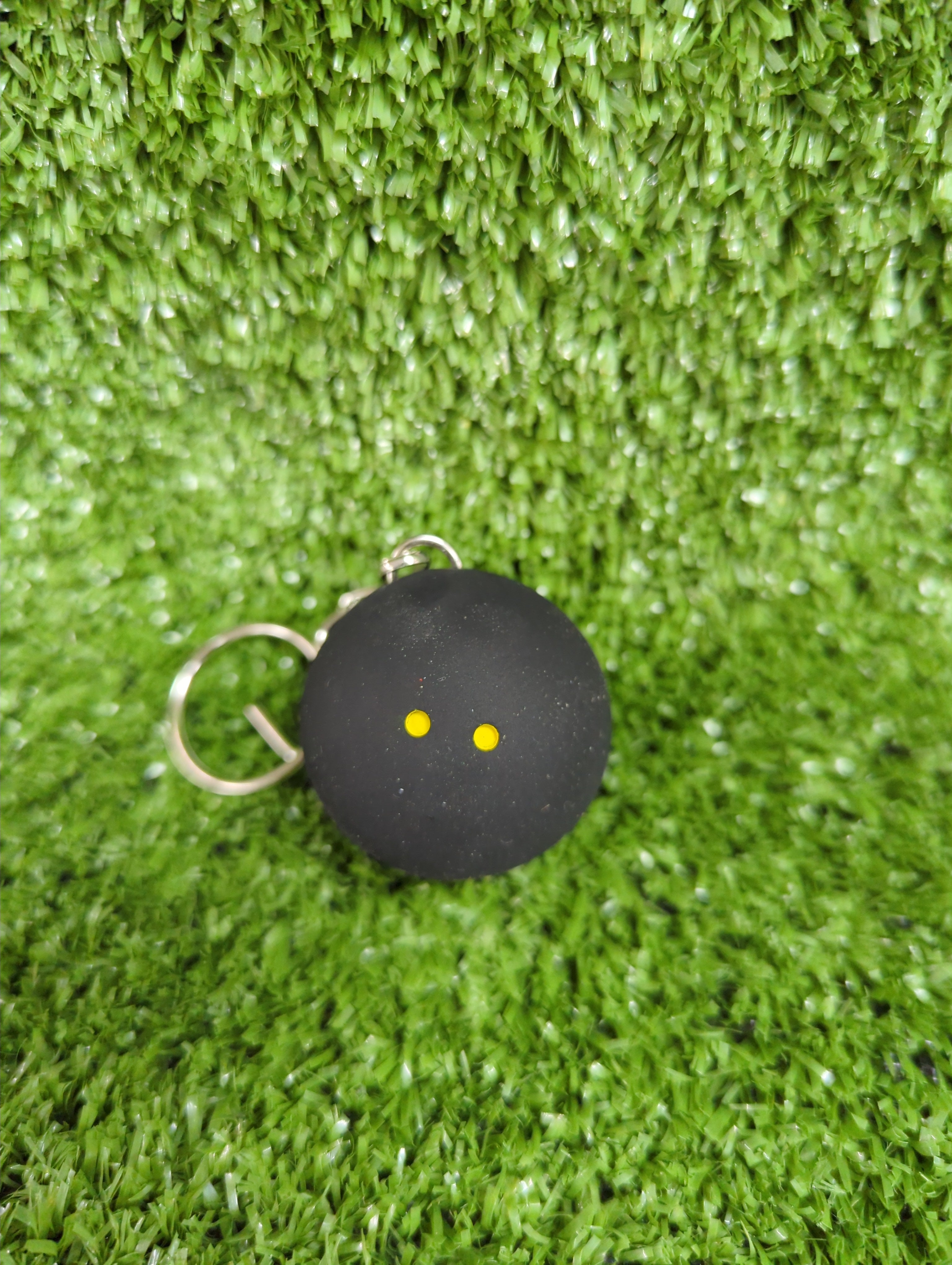 Dunlop Squash Ball Keychain - Durable Rubber Key Ring for Sports Enthusiasts - Perfect for Gym Bags, Keychains & Squash Players Accessories