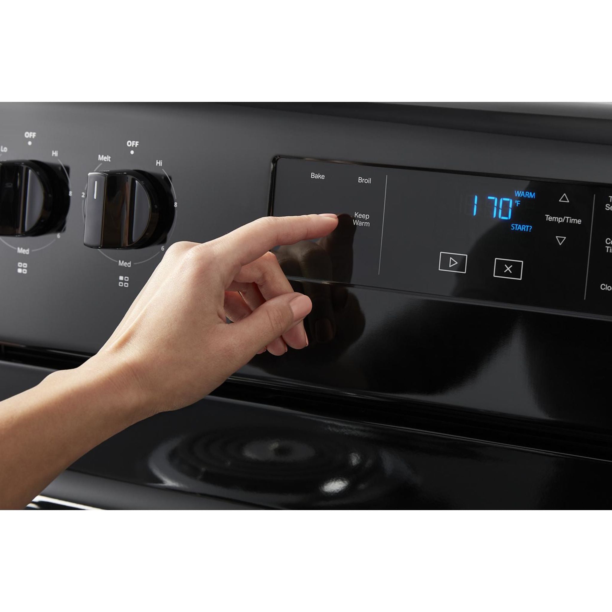 Whirlpool 30 Inch Electric Range with 5 Burners - Black (Model YWFC150M0JB) | Perfect for Home Kitchen Cooking, Baking & Family Meals
