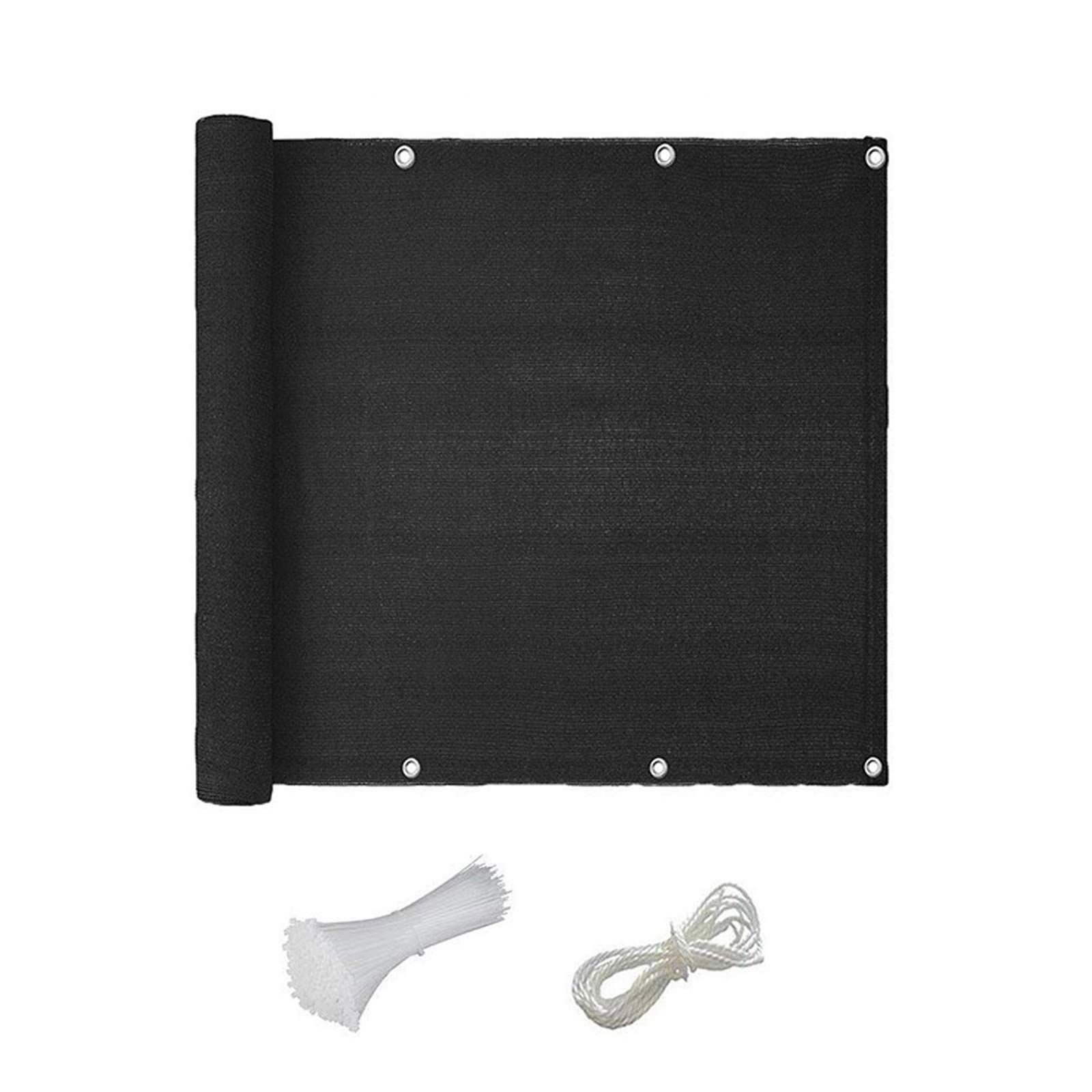 3x16ft Sunblock Shade Cloth Roll with Grommets - UV Resistant Privacy Screen & Windscreen Cover for Outdoor Use - Perfect for Patio, Backyard, Garden, Carport, and Pool Area Protection
