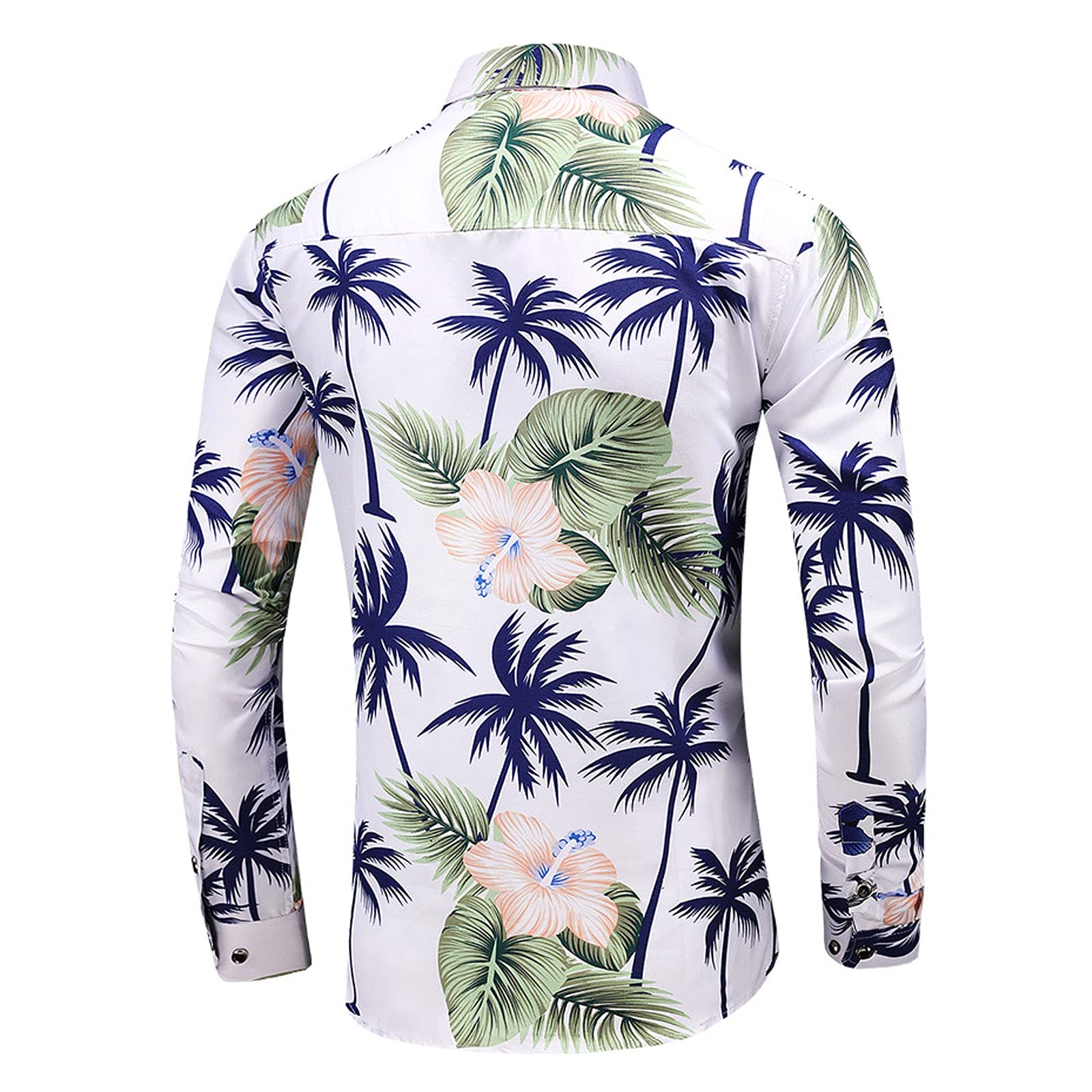 Men's Slim Fit Sequin Cardigan Shirt with Floral Print & Lapel Buttons - Long Sleeve Fitted Dress Shirt for Parties, Weddings & Special Occasions