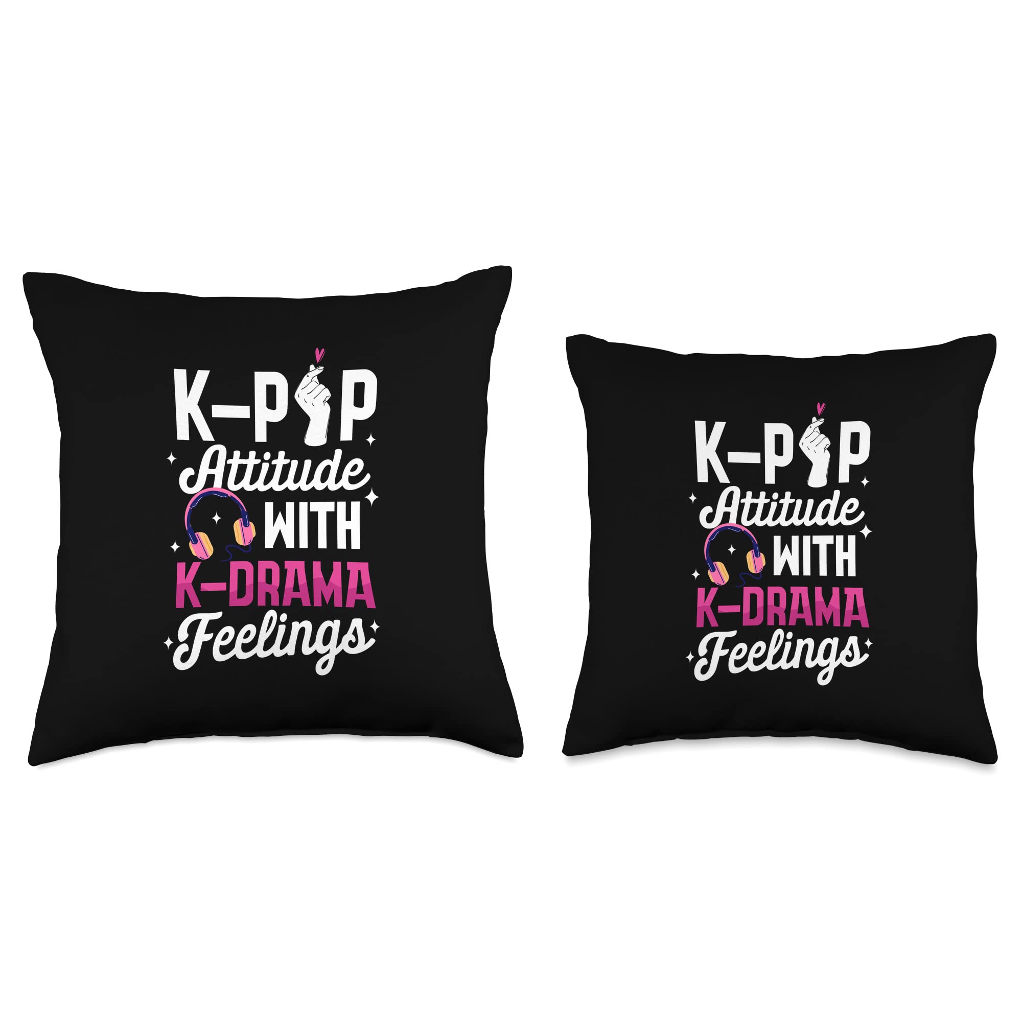 K-Pop Inspired Throw Pillow - Soft Korean Drama Decor for Bedroom & Couch - Perfect for K-Pop Fans & BTS Lovers