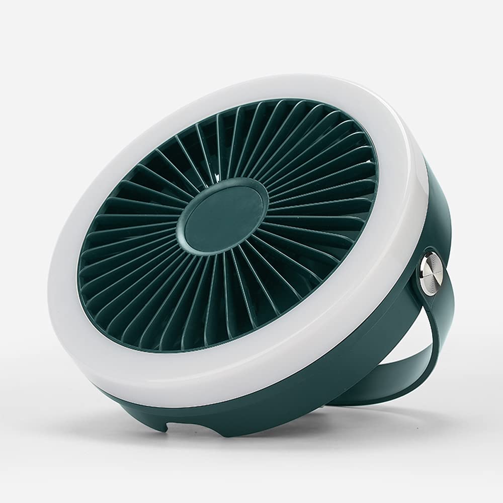 MSX N2 Night Small Personal USB Desk Fan - 3 Speed Adjustable, 7 Inch Portable Fan for Home, Bedroom, Office, Car & Travel - Quiet Cooling Fan for Sleeping, Working & Outdoor Activities (Green)