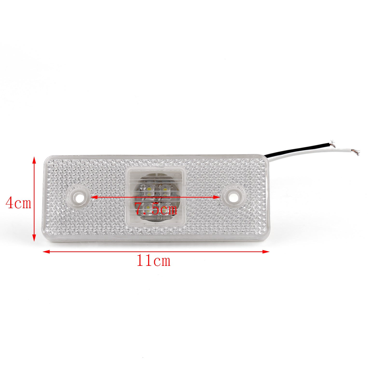 12V White LED Side Marker Lights for Trailers, Trucks, Lorries, Campers, Vans & Buses - Durable Front Position Lights for Enhanced Road Safety (Pack of 1) - Perfect for Night Driving and Vehicle Visibility